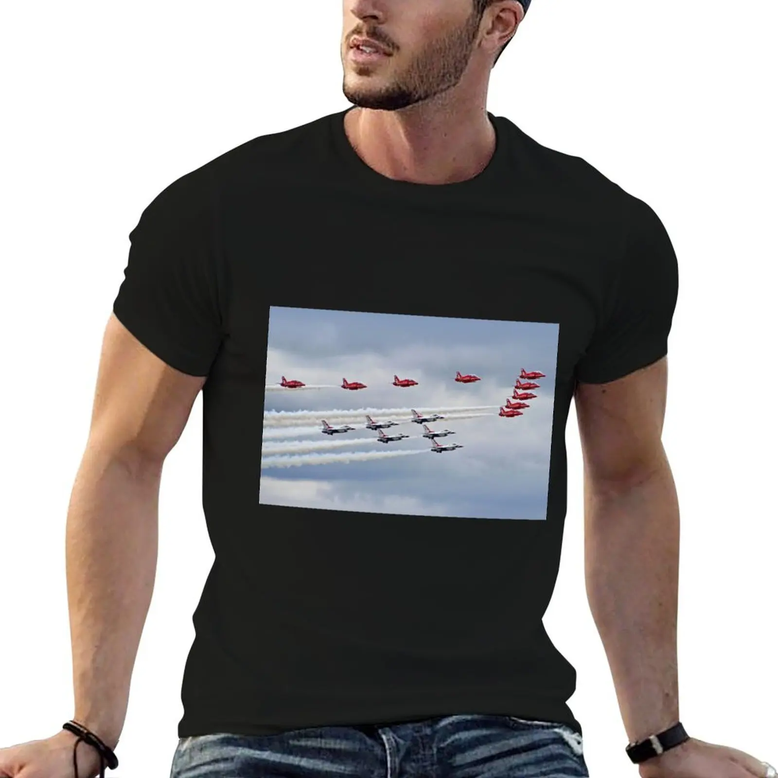 The Red Arrows and USAF Thunderbirds At RIAT 2017 T-Shirt t shirt men 100% cotton luxury brand t shirt man plain T-Shirt
The Red Arrows and USAF Thunderbirds At RIAT 2017 T-Shirt t shirt men 100% cotton luxury brand t shirt man plain T-Shirt