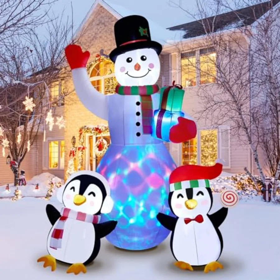 8Feet Christmas Inflatables Outdoor Christmas Decorations, Inflatable Snowman Penguin Blow Up Yard Decorations with Rotating LE
8Feet Christmas Inflatables Outdoor Christmas Decorations, Inflatable Snowman Penguin Blow Up Yard Decorations with Rotating LE