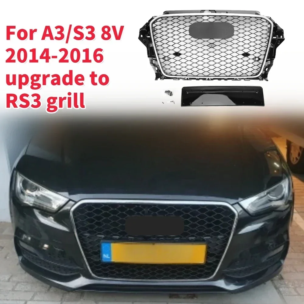Racing Grills Front Hood Grille Car Front Bumper Grill Center Grille for RS3 Grill for A3/S3 8V 2014-2016
Racing Grills Front Hood Grille Car Front Bumper Grill Center Grille for RS3 Grill for A3/S3 8V 2014-2016