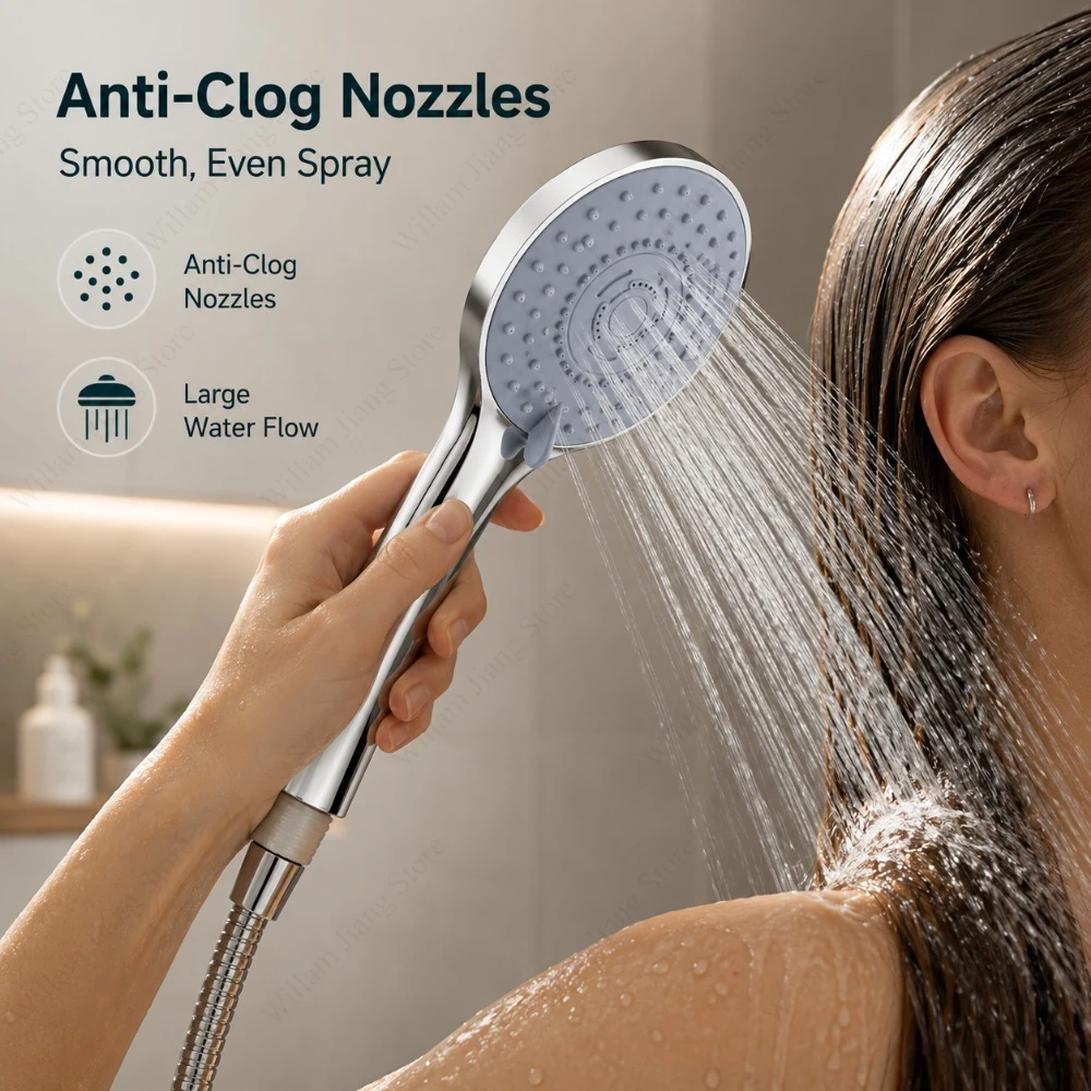 1/2/3 Adjustable Handheld Shower Head 5 Function Spray Modes High Pressure Bathroom Shower Nozzle for Home Bath and Cleaning Use
1/2/3 Adjustable Handheld Shower Head 5 Function Spray Modes High Pressure Bathroom Shower Nozzle for Home Bath and Cleaning Use