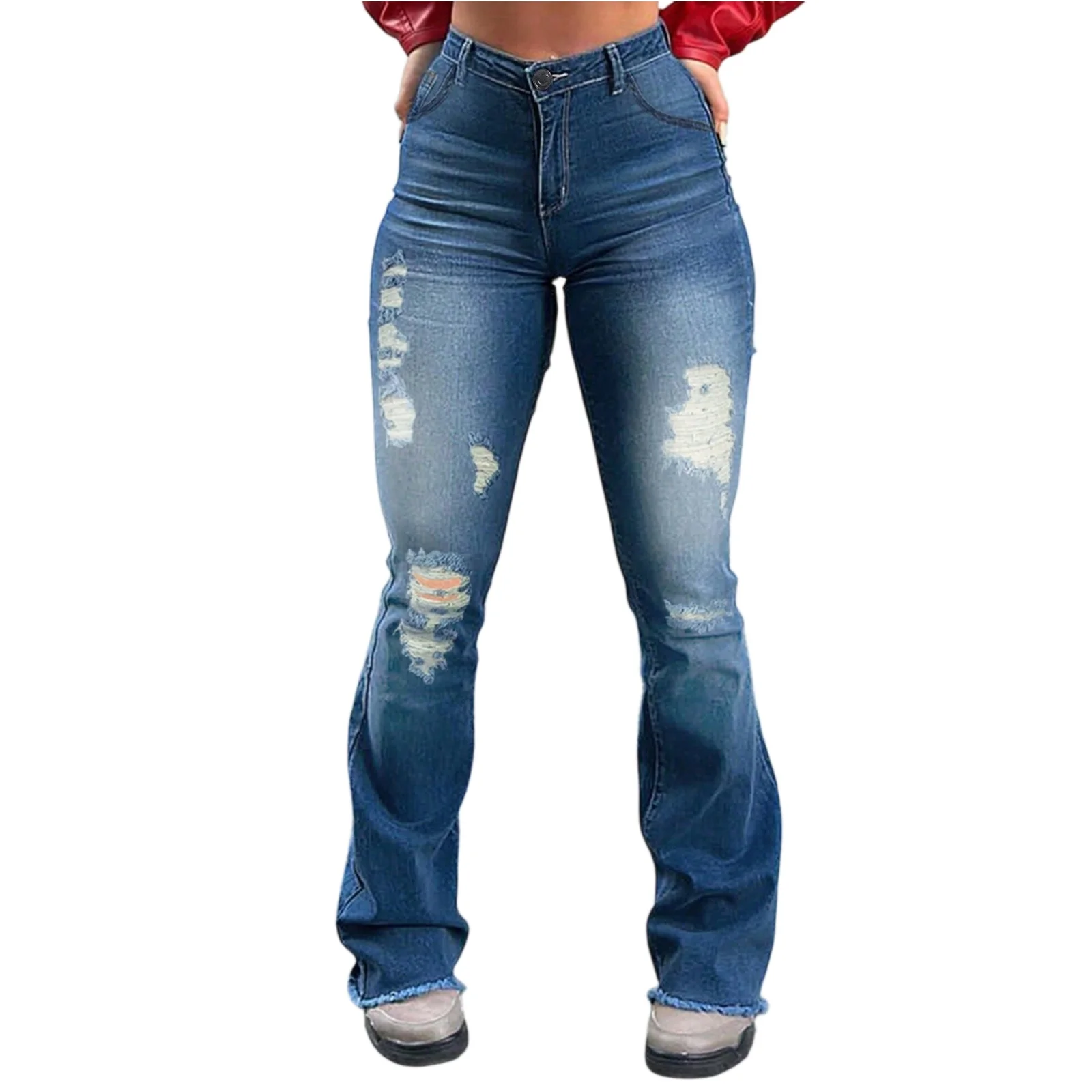 Jeans For Women Plus Size Womens Fashion Versatile Wide Leg Pants Washed Ripped Jeans Stretch Pantalones De Mezclilla De Muje
Jeans For Women Plus Size Womens Fashion Versatile Wide Leg Pants Washed Ripped Jeans Stretch Pantalones De Mezclilla De Muje