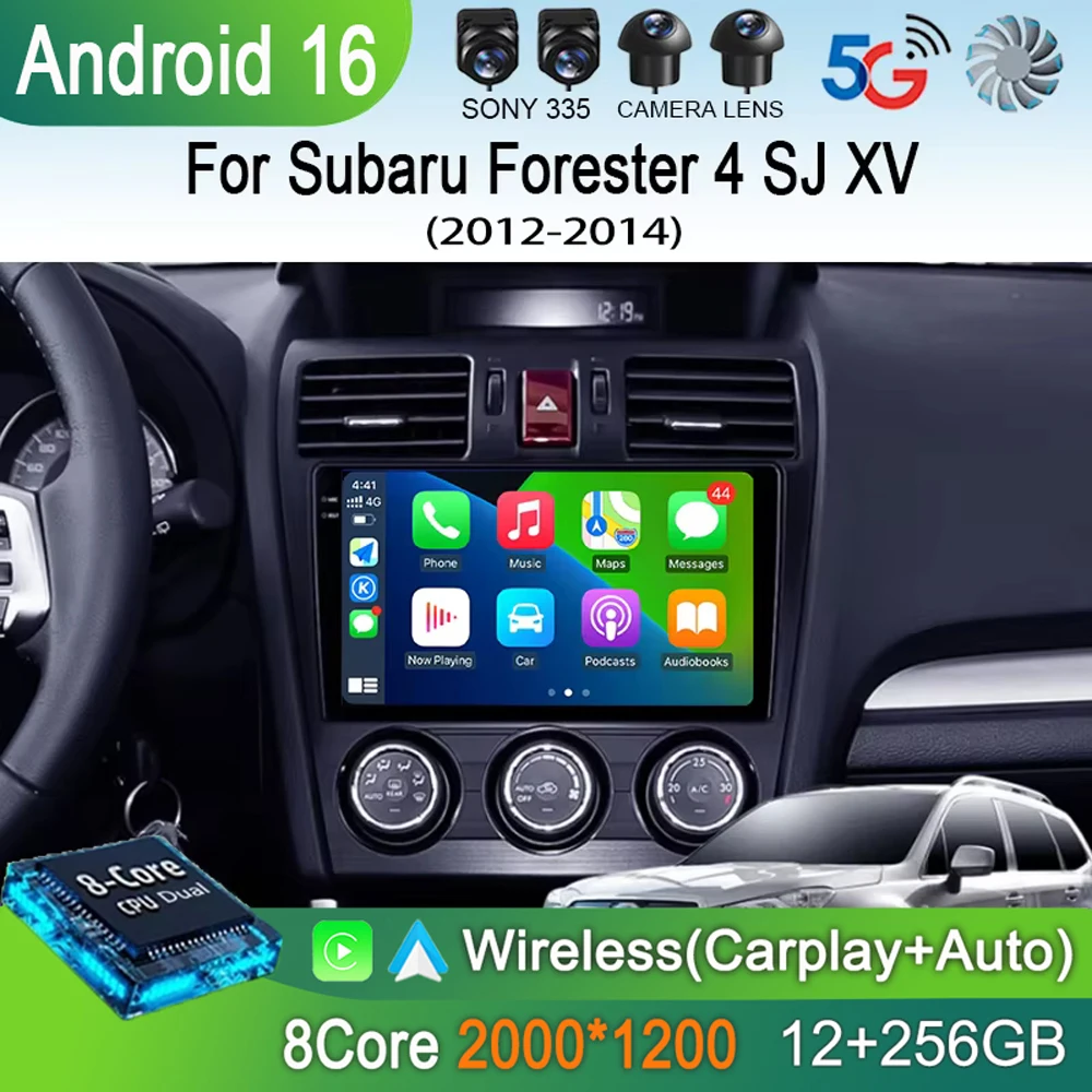 Автомагнитола Android 16 для Subaru Forester 4 SJ XV 2012-2014, 4G, мультимедийный видеоплеер, навигация GPS, Carplay, камера 360°
Автомагнитола Android 16 для Subaru Forester 4 SJ XV 2012-2014, 4G, мультимедийный видеоплеер, навигация GPS, Carplay, камера 360°
