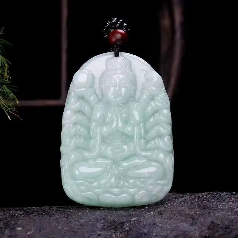 Natural Jade A Goods Thousand Hands Guanyin Pendant Exquisite Joker Jade Pendant for Men and Women
Natural Jade A Goods Thousand Hands Guanyin Pendant Exquisite Joker Jade Pendant for Men and Women