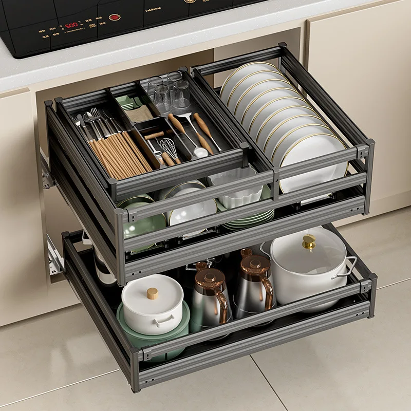 Customizable pull-up basket Kitchen cabinet Dish basket Single layer drawer cupboard Space aluminum alloy pull-up kitchen
Customizable pull-up basket Kitchen cabinet Dish basket Single layer drawer cupboard Space aluminum alloy pull-up kitchen