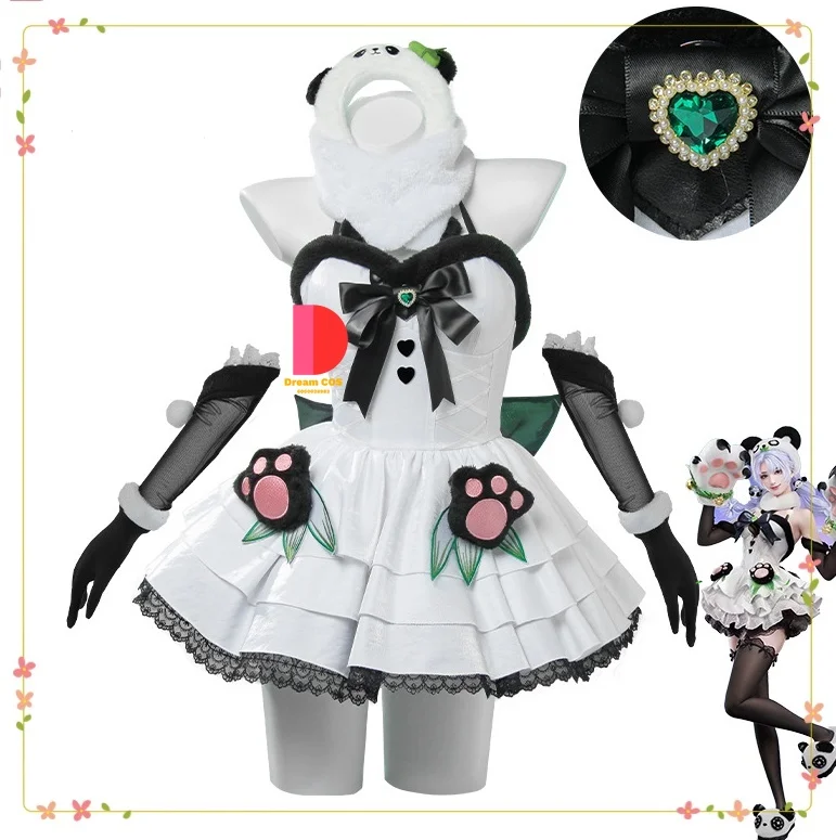 Shen Miao Panda Green Wild Guardian Bamboo Role-playing Anime-style Games Cosplay Costume Beautiful and Cute White Dress
Shen Miao Panda Green Wild Guardian Bamboo Role-playing Anime-style Games Cosplay Costume Beautiful and Cute White Dress