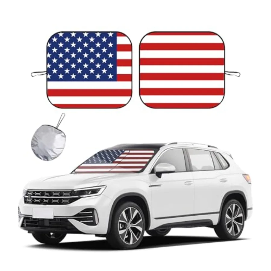 2 PCS Car Windshield Sun Shade, Auto Sun Heat and UV Rays Blocker, 28"×31" Foldable Automotive Front Window Sunshade Protector,
2 PCS Car Windshield Sun Shade, Auto Sun Heat and UV Rays Blocker, 28"×31" Foldable Automotive Front Window Sunshade Protector,