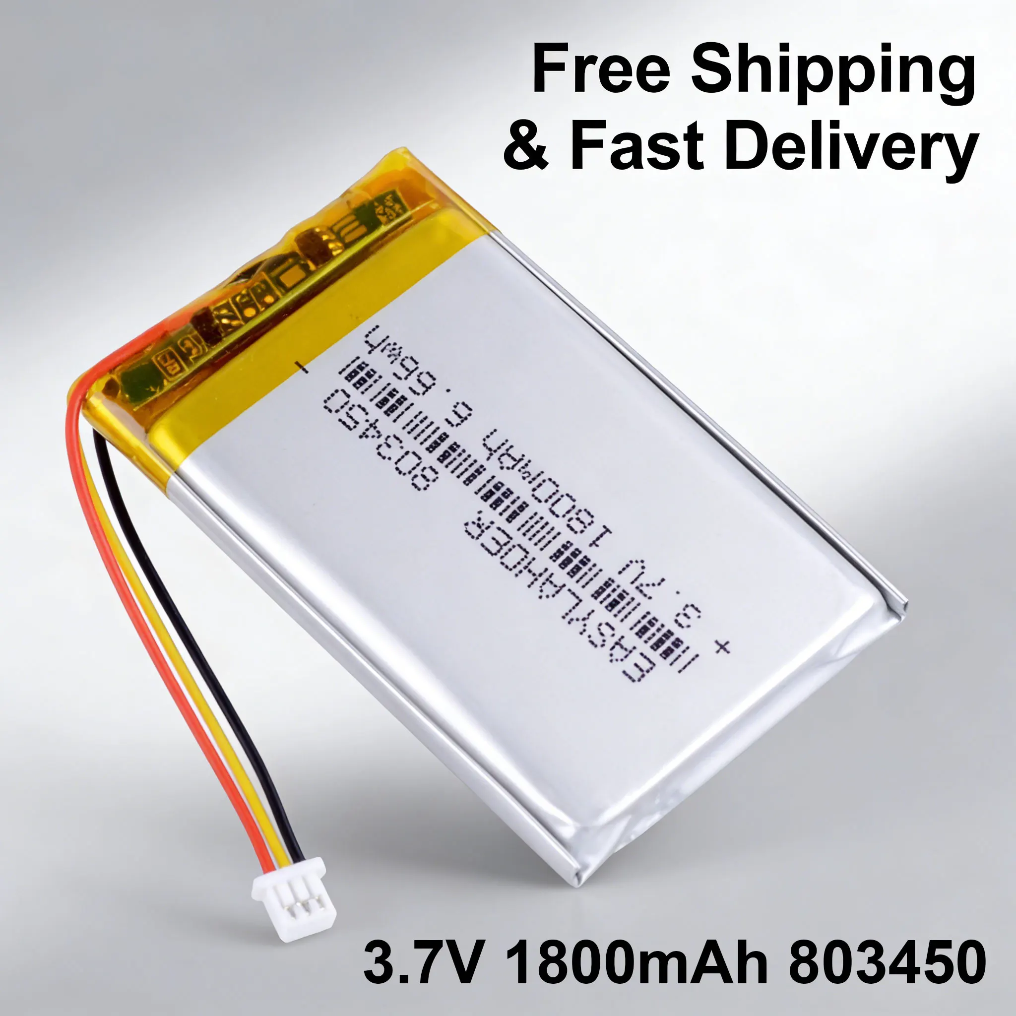 Rechargeable 3.7V 1800mAh LiPo Battery 803450 JST 1.25mm 3pin for MP3 DVD PAD Camera GPS Corsair Void Pro
Rechargeable 3.7V 1800mAh LiPo Battery 803450 JST 1.25mm 3pin for MP3 DVD PAD Camera GPS Corsair Void Pro