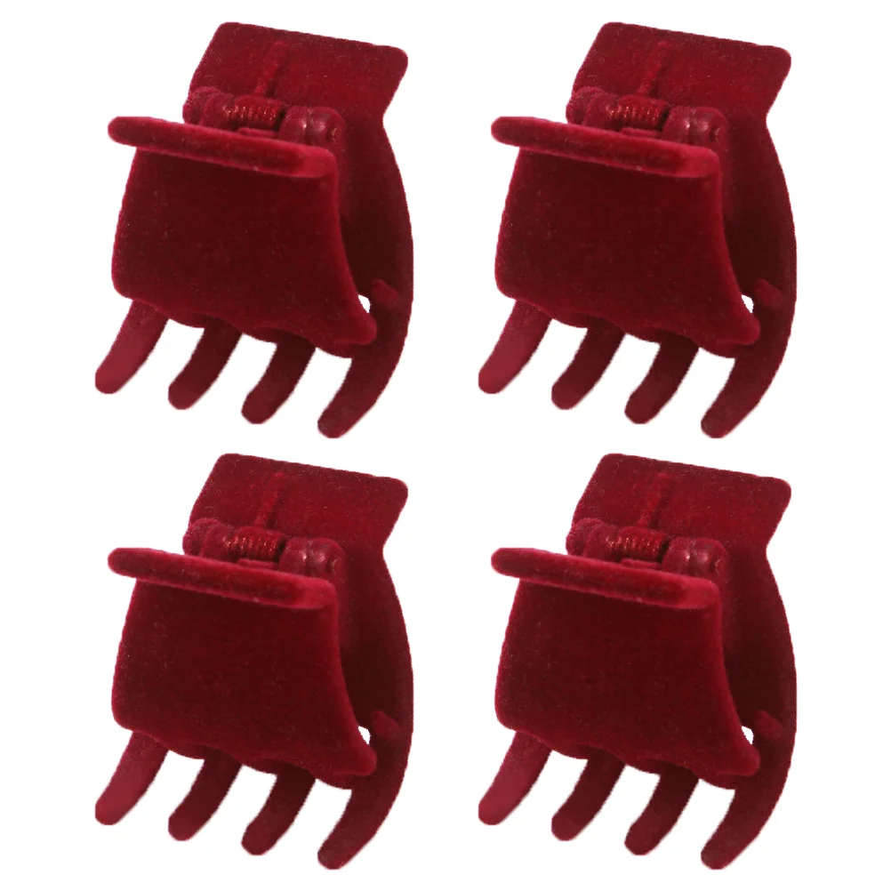 4 Pcs Velvet Hair Clips Cute Mini Claw Clips for Women Easy Hairstyle Tool Portable Lady Headdress Compact Size Stylish Design
4 Pcs Velvet Hair Clips Cute Mini Claw Clips for Women Easy Hairstyle Tool Portable Lady Headdress Compact Size Stylish Design