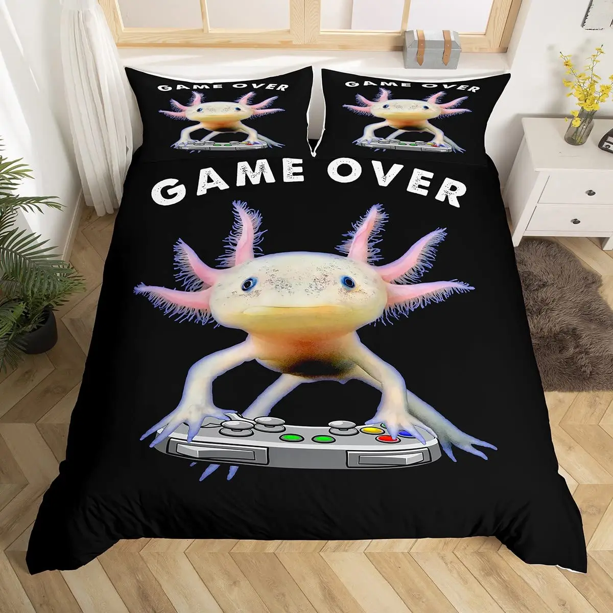Cute Axolotl Bedding Set Twin Size for Kids Boys Bedroom Cartoon Salamander Bed Duvet Cover Set Kawaii Animals Comforter Cover
Cute Axolotl Bedding Set Twin Size for Kids Boys Bedroom Cartoon Salamander Bed Duvet Cover Set Kawaii Animals Comforter Cover