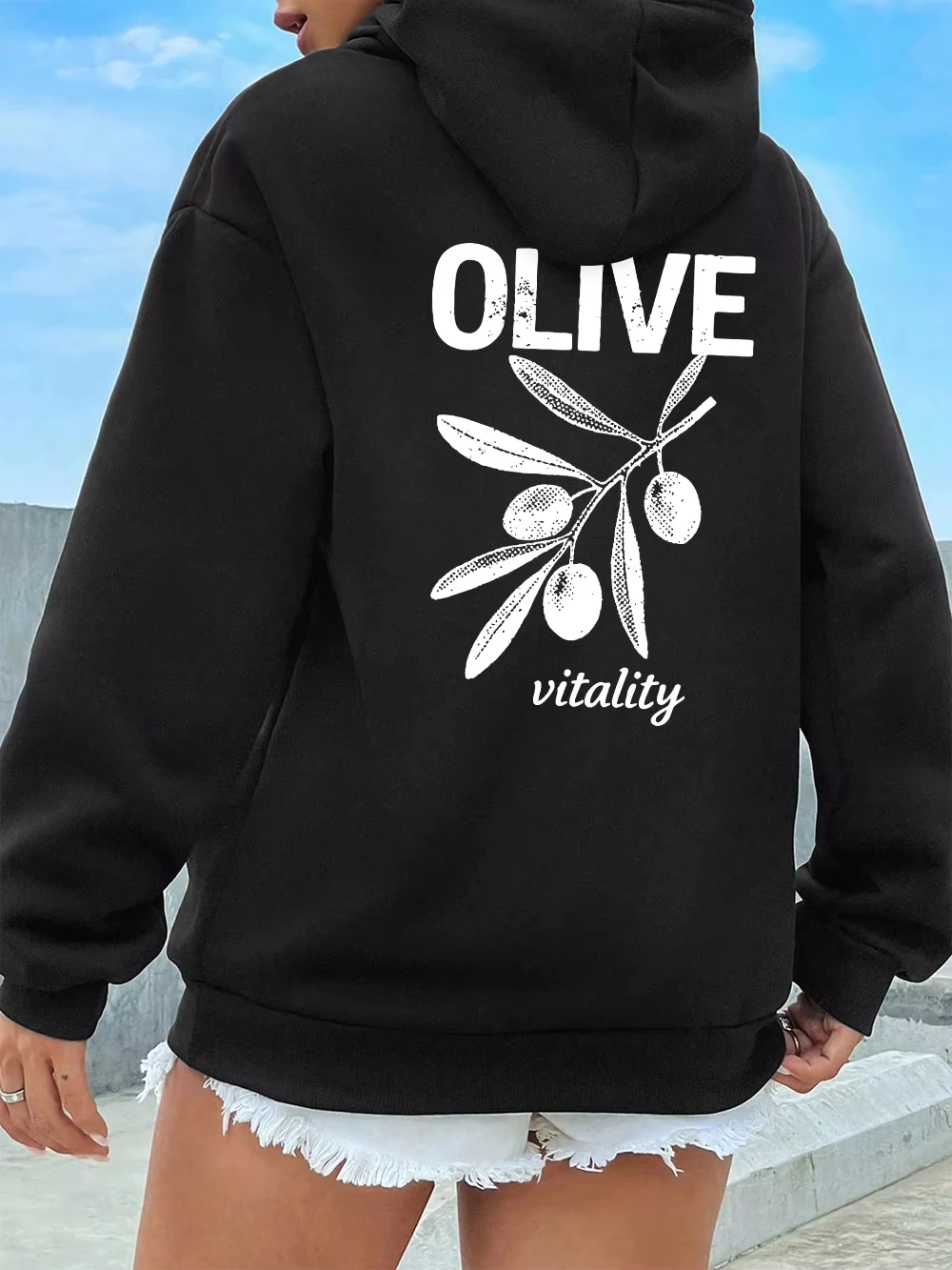 Solid Vitality Full of Branches Prints Hoodie Women Pocket Loose Pullover Winter Fleece Warm Sweatshirt Basics Sporty Clothes 
Solid Vitality Full of Branches Prints Hoodie Women Pocket Loose Pullover Winter Fleece Warm Sweatshirt Basics Sporty Clothes
