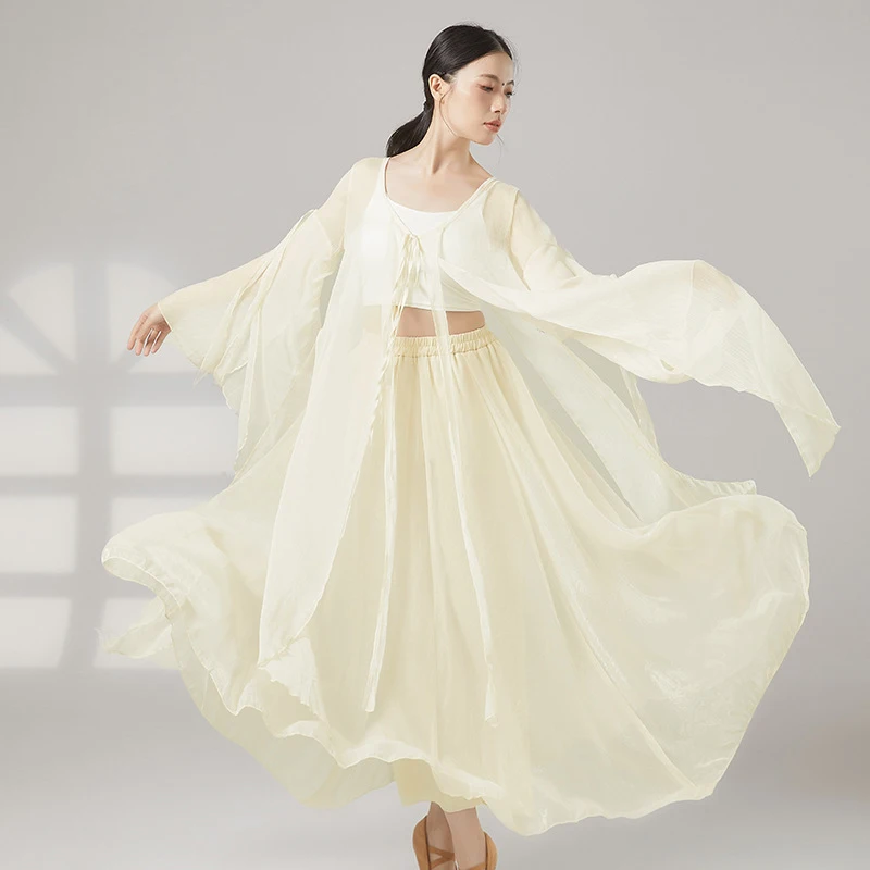 Women Classical Dance Chiffon Long Cover Up Fairy Flowy Long Sleeve Modern Dance Top Vintage Performance Adult Costume Ballet
Women Classical Dance Chiffon Long Cover Up Fairy Flowy Long Sleeve Modern Dance Top Vintage Performance Adult Costume Ballet