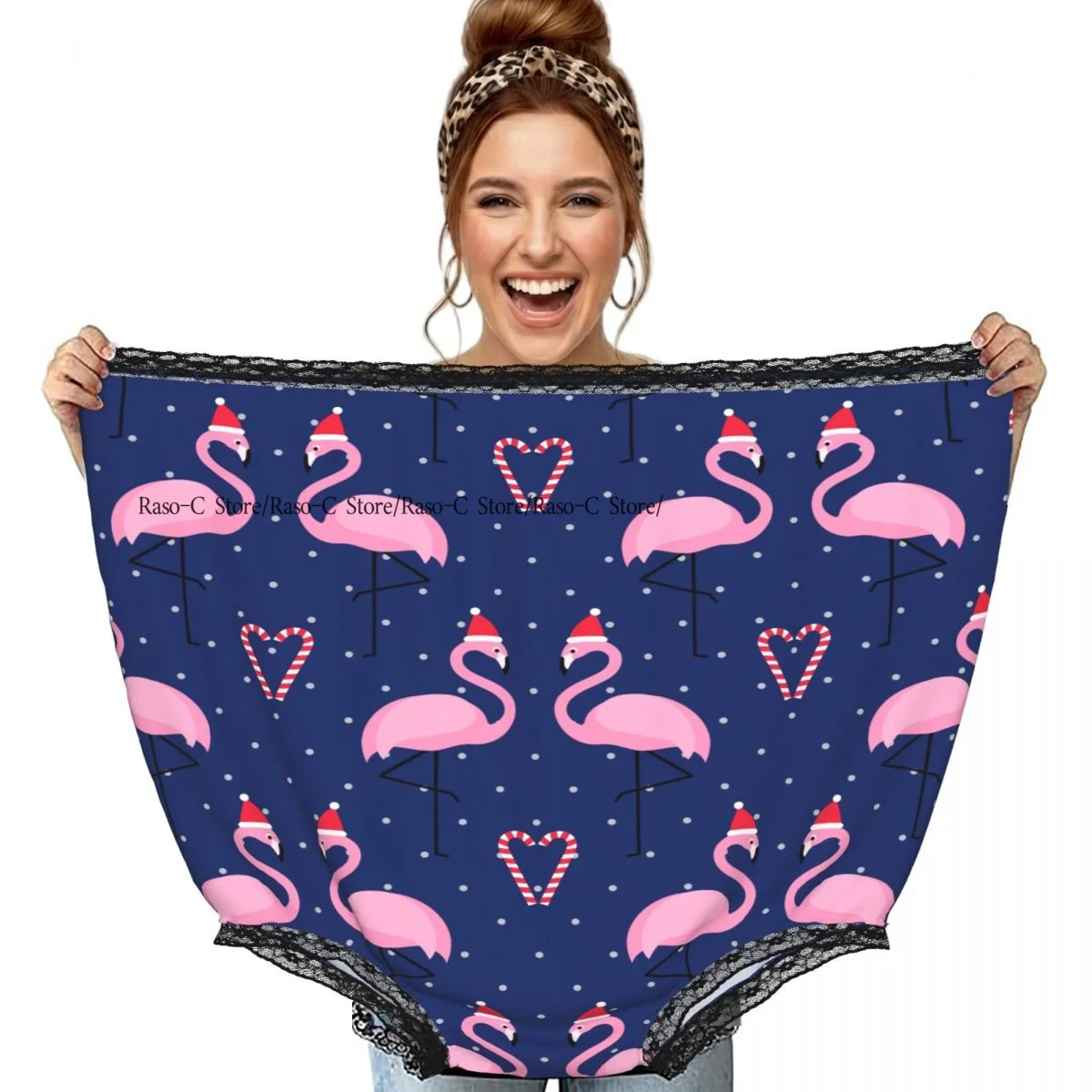 Flamingo In Xmas Hat With Candy Cane Heart On Blue Polka Dots Grandma Underwear Interesting Prank Funny Gift Panties
Flamingo In Xmas Hat With Candy Cane Heart On Blue Polka Dots Grandma Underwear Interesting Prank Funny Gift Panties