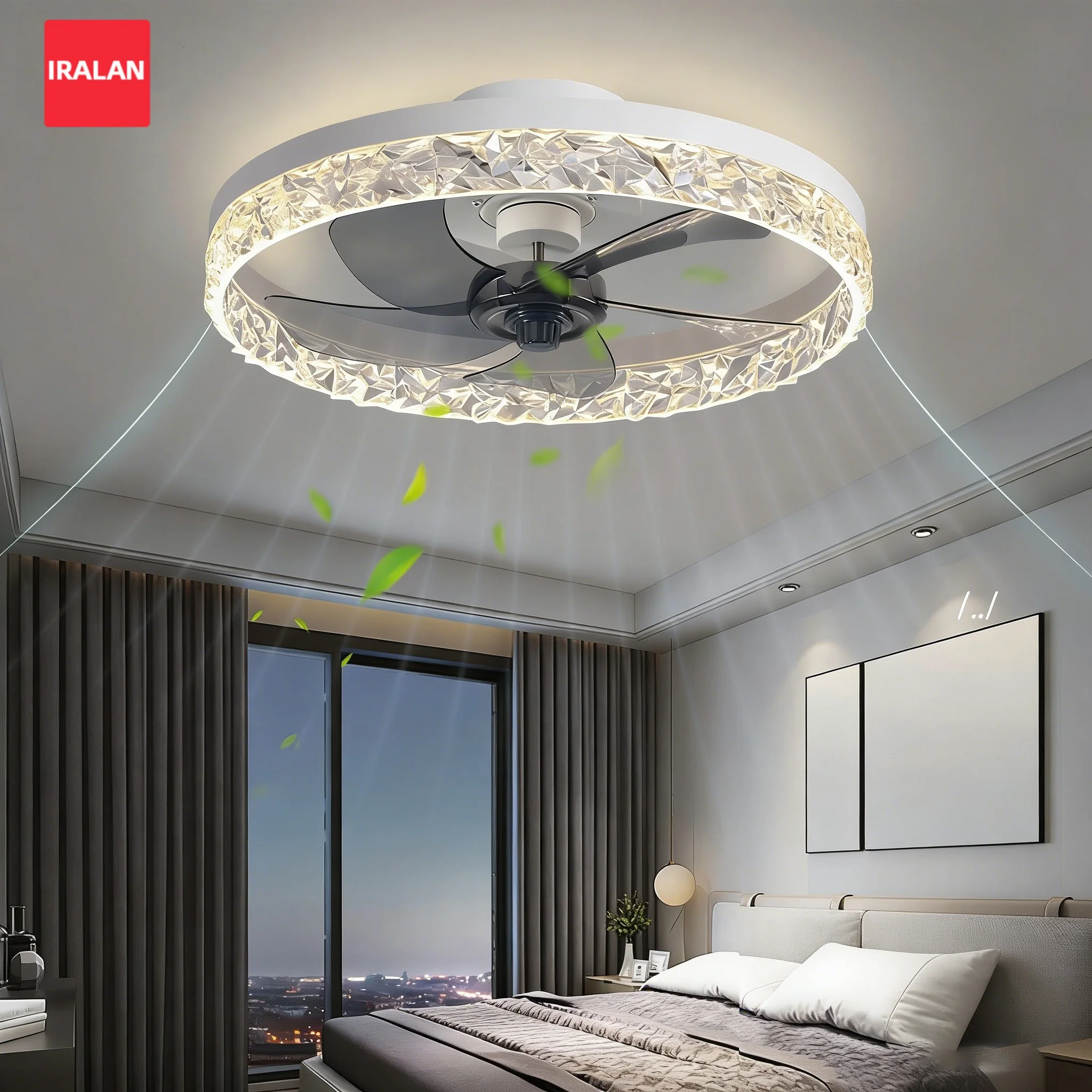 Minimalist Ceiling Fan with LED Light APP with Remote Control Intelligent Silent 3 Color Dimmable For Bedroom Living Room
Minimalist Ceiling Fan with LED Light APP with Remote Control Intelligent Silent 3 Color Dimmable For Bedroom Living Room