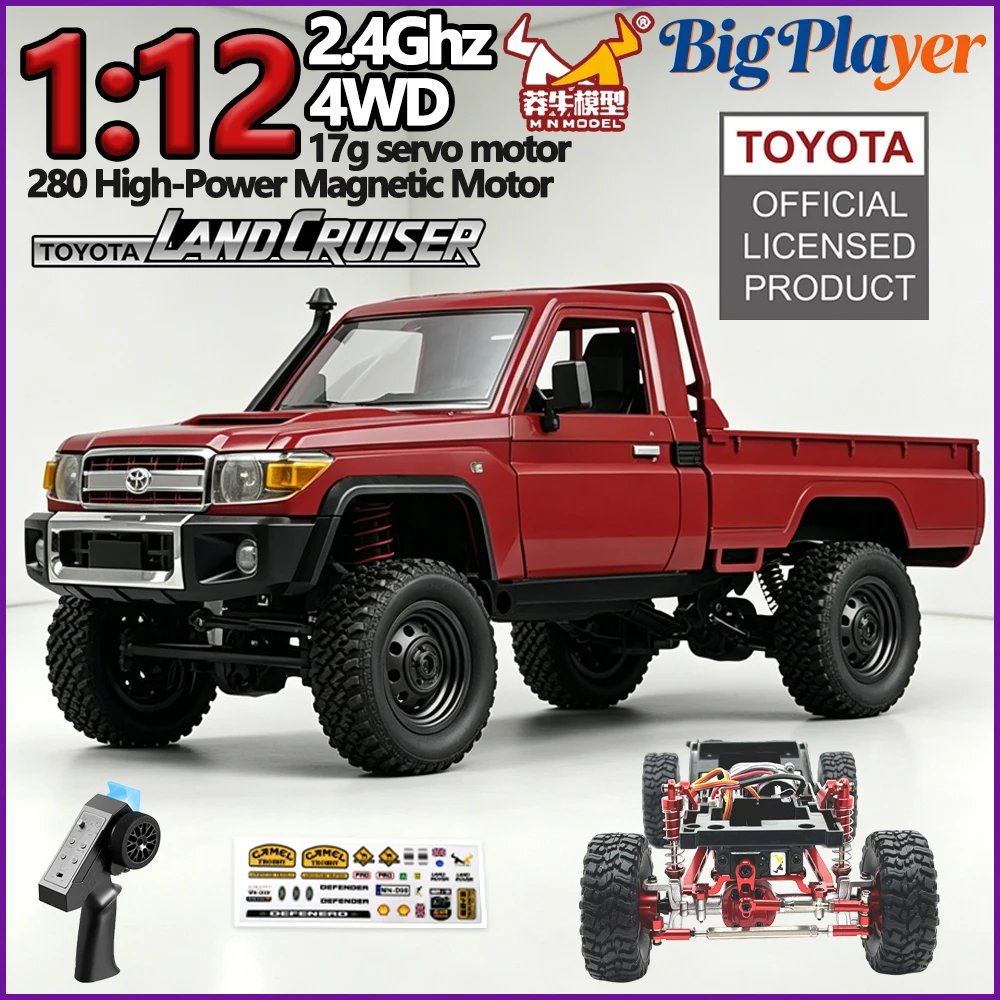 MN MN82 1:12 Scale 4WD RC car RC Crawler Metal accessories Simulated Toyota LC79 Remote Control OffRoad Climbing Truck Model Toy
MN MN82 1:12 Scale 4WD RC car RC Crawler Metal accessories Simulated Toyota LC79 Remote Control OffRoad Climbing Truck Model Toy