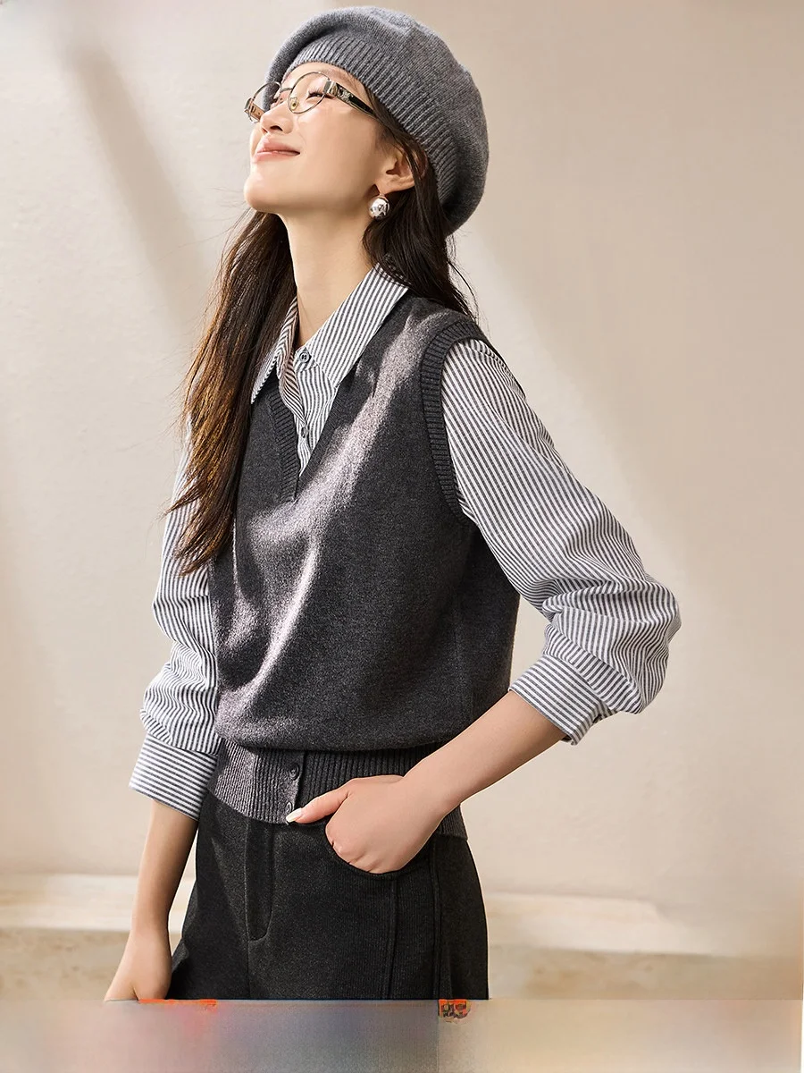 Mehai Retro College Sle Knitted Sweater Women's Long Sve Overlap Patchwork Fake Two-Piece Pullover Autumn Winter
Mehai Retro College Sle Knitted Sweater Women's Long Sve Overlap Patchwork Fake Two-Piece Pullover Autumn Winter