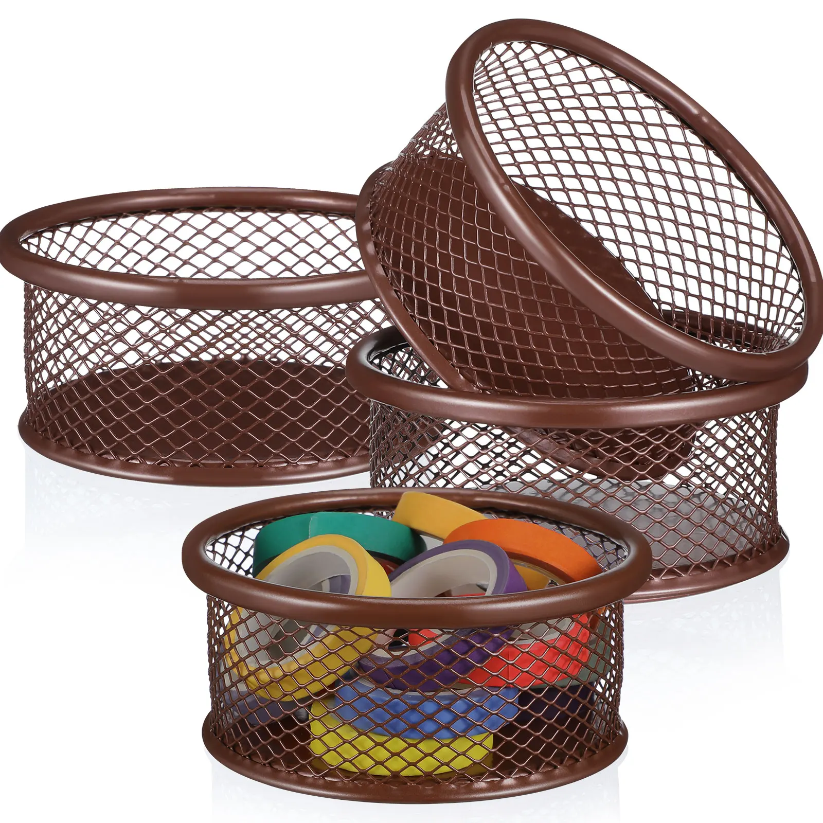 4Pcs Metal Paper Clip Holders Mesh Style Desktop Storage Containers for Office Paperclips Rubber Bands and Binder Clips
4Pcs Metal Paper Clip Holders Mesh Style Desktop Storage Containers for Office Paperclips Rubber Bands and Binder Clips