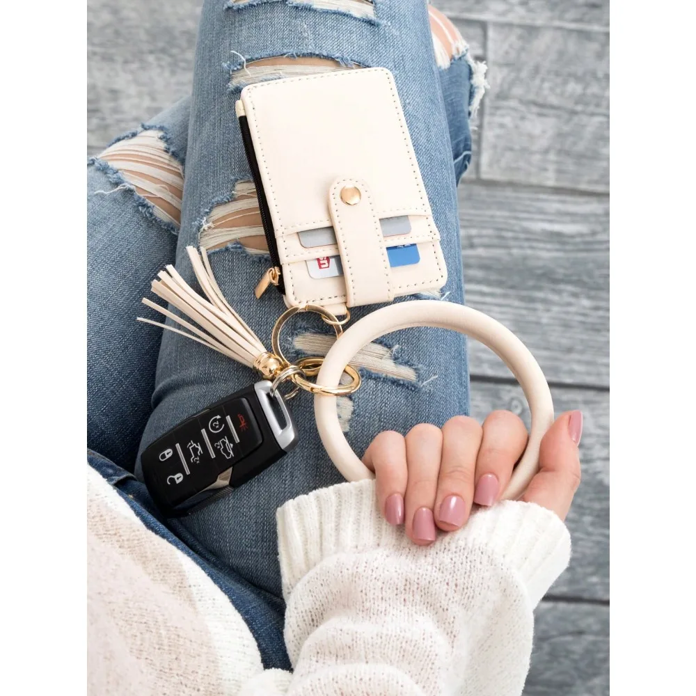 Key Ring ID Wallet Zip Bracelet PU Leather Credit Card Holder Mini Wallet Keychain ID Wallet Hands-Free
Key Ring ID Wallet Zip Bracelet PU Leather Credit Card Holder Mini Wallet Keychain ID Wallet Hands-Free