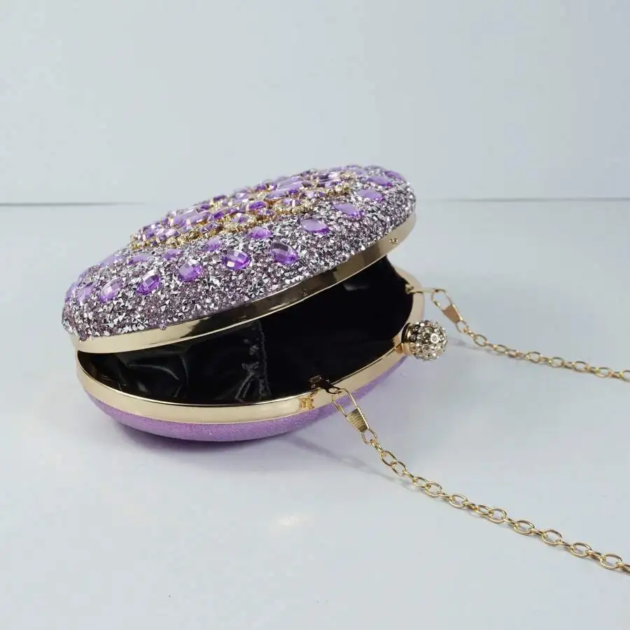 Purple Sparkling Rhinestone Clutch Bag For Evening Party Wedding
Purple Sparkling Rhinestone Clutch Bag For Evening Party Wedding