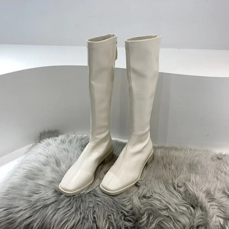 Women's Korean Shoes 2024 Ladies New Autumn Winter Mid-heeled High Long Knight Boots Female Leather Booties Woman
Women's Korean Shoes 2024 Ladies New Autumn Winter Mid-heeled High Long Knight Boots Female Leather Booties Woman