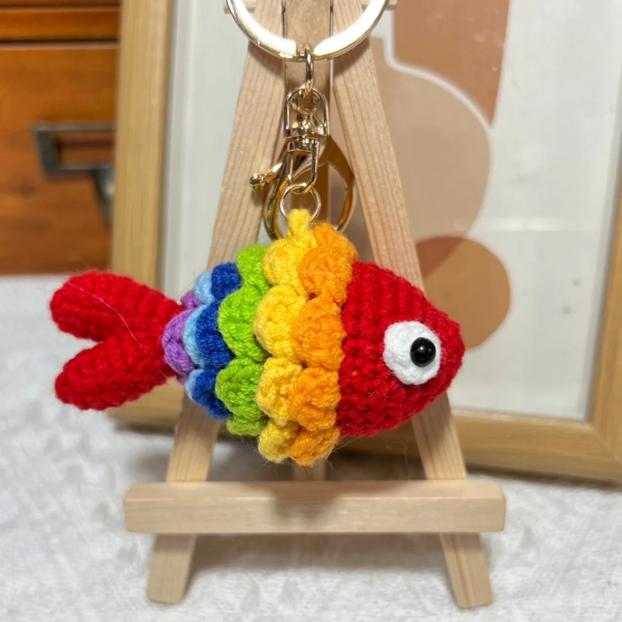 Rainbow Fish Crochet Keychains Creative Clown Fish For Car Keys Accessories Good Luck Koi Fish Knitting Doll Keychain Wholesale
Rainbow Fish Crochet Keychains Creative Clown Fish For Car Keys Accessories Good Luck Koi Fish Knitting Doll Keychain Wholesale