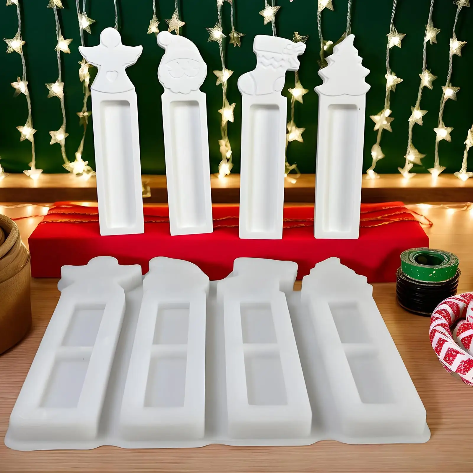 Money Holder Silicone Mold 4-Cavity Christmas Decor Crafting Moulds Quick Demolding Cash Holder Mold For Holiday Gathering Home 
Money Holder Silicone Mold 4-Cavity Christmas Decor Crafting Moulds Quick Demolding Cash Holder Mold For Holiday Gathering Home