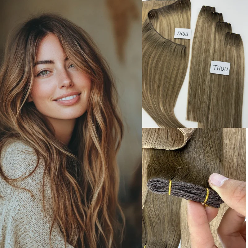 100% Human Virgin Hair Super Genius Weft 20inch 100g #18 #PHCC Two Tone Pre Sewn Hair Extensions Double Efficiency Salon Wholes
100% Human Virgin Hair Super Genius Weft 20inch 100g #18 #PHCC Two Tone Pre Sewn Hair Extensions Double Efficiency Salon Wholes
