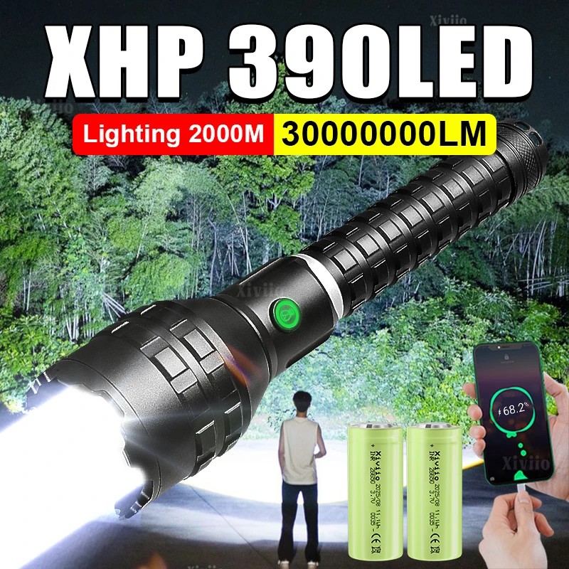 2026 Most Powerful XHP390 Flashlight Telescopic Zoom 2000M USB Rechargeable Lamp Self Defense Hunting Camping High Power Torch
2026 Most Powerful XHP390 Flashlight Telescopic Zoom 2000M USB Rechargeable Lamp Self Defense Hunting Camping High Power Torch