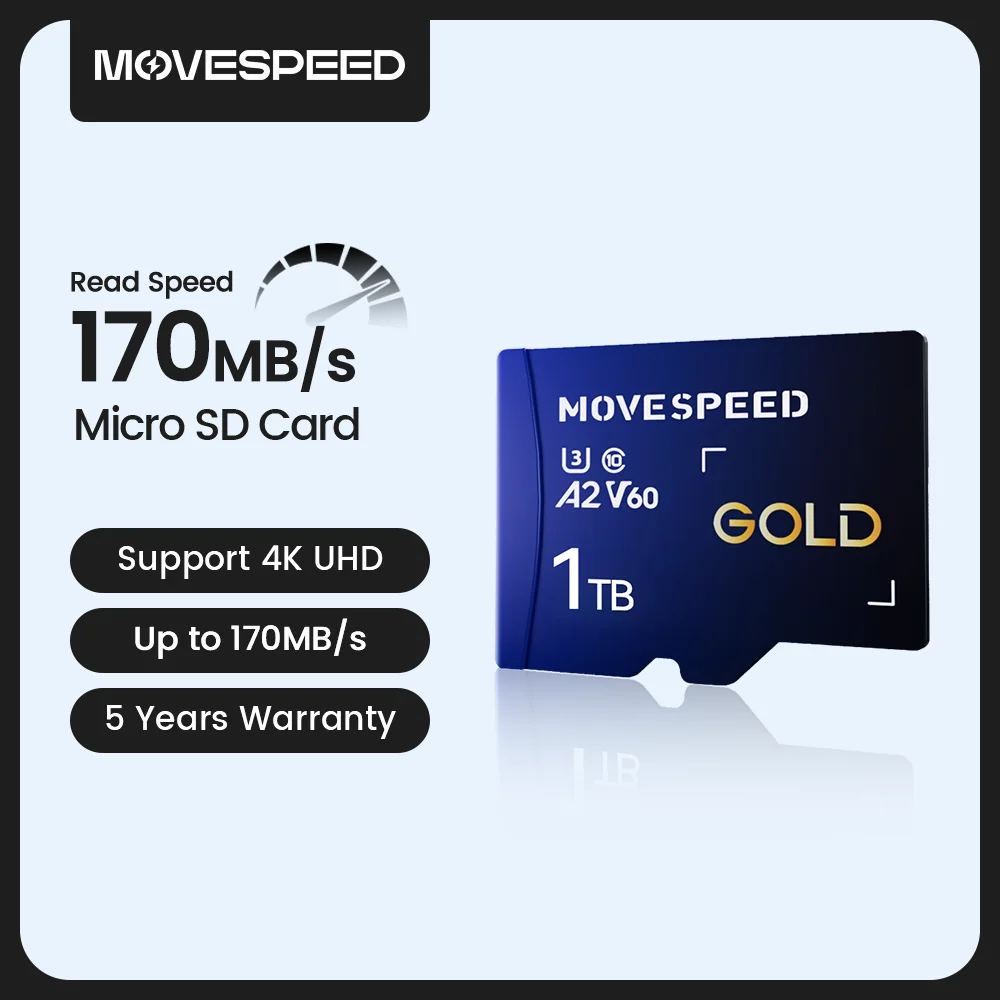 MOVESPEED 170 МБ/с Mini SD-карта 1 ТБ 512 ГБ A2 V60 Высокоскоростная карта флэш-памяти 256 ГБ 128 ГБ TF-карта для камеры DV Dash Камеры Дроны 
MOVESPEED 170 МБ/с Mini SD-карта 1 ТБ 512 ГБ A2 V60 Высокоскоростная карта флэш-памяти 256 ГБ 128 ГБ TF-карта для камеры DV Dash Камеры Дроны