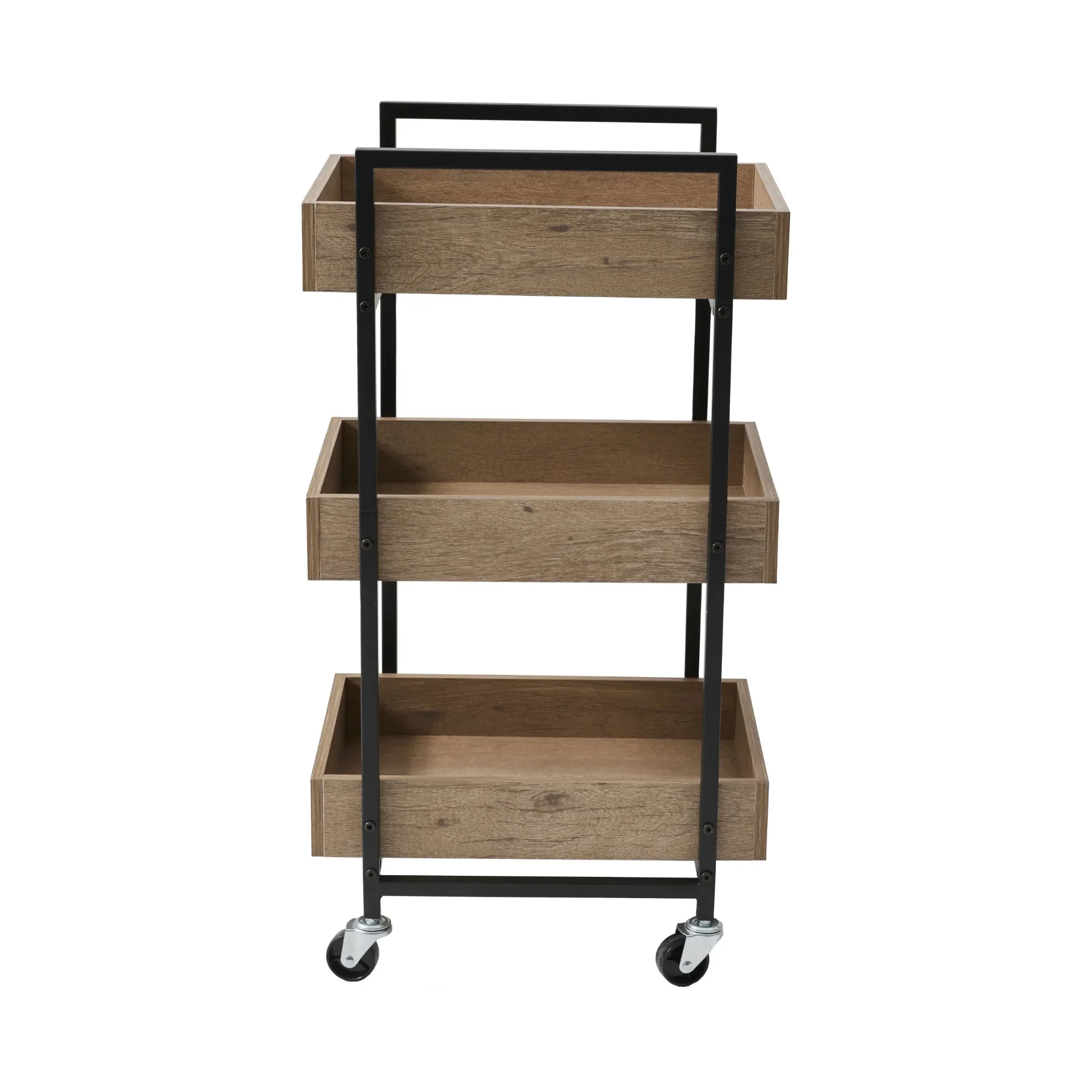 Универсальная тележка из черной дерева и стали, трехъярусная, подвижное мобильное хранилище для домашнего офиса, органайзер в индустриальном стиле с роликами
Универсальная тележка из черной дерева и стали, трехъярусная, подвижное мобильное хранилище для домашнего офиса, органайзер в индустриальном стиле с роликами