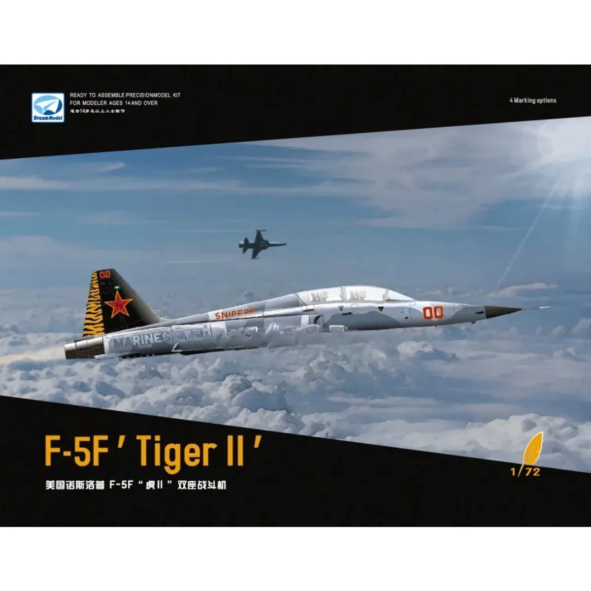 Модель Dream DM720014 1/72 US F-5F Tiger II двухместный истребитель (пользовательская версия) сборный пластиковый комплект модели самолета DIY игрушка 
Модель Dream DM720014 1/72 US F-5F Tiger II двухместный истребитель (пользовательская версия) сборный пластиковый комплект модели самолета DIY игрушка