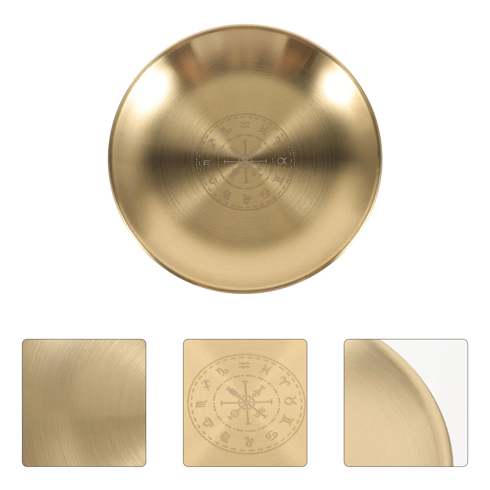 Pentacle Gold Plate Storage Tray for Ritual Supplies Jewelry Dish Home Office Altar Table Decorative Metal Key Ring Holder
Pentacle Gold Plate Storage Tray for Ritual Supplies Jewelry Dish Home Office Altar Table Decorative Metal Key Ring Holder