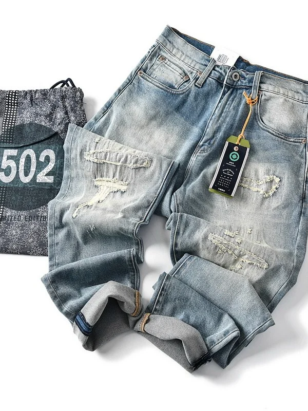 Waed Denim Jeans Men's Spring Autumn New Faion Casual Hole Leisure Pants All-Match Trendy Youth Wear Long Straight Tube
Waed Denim Jeans Men's Spring Autumn New Faion Casual Hole Leisure Pants All-Match Trendy Youth Wear Long Straight Tube