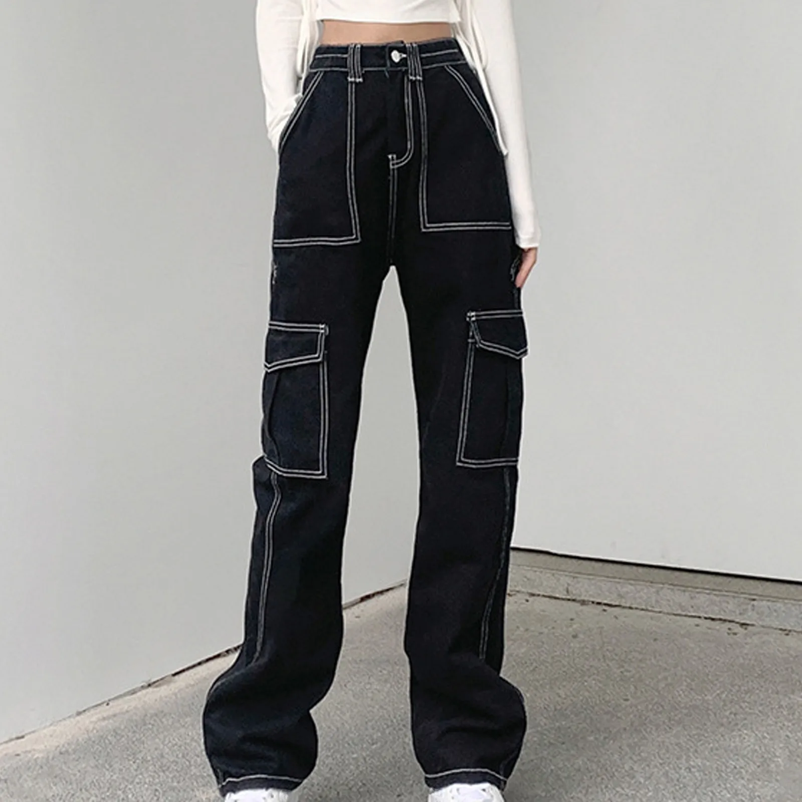 Women’s Casual Wide Leg Jeans Pockets Patchwork High Waisted Straight Loose Trousers Fashion Streetwear Slim Denim Trouser
Women’s Casual Wide Leg Jeans Pockets Patchwork High Waisted Straight Loose Trousers Fashion Streetwear Slim Denim Trouser