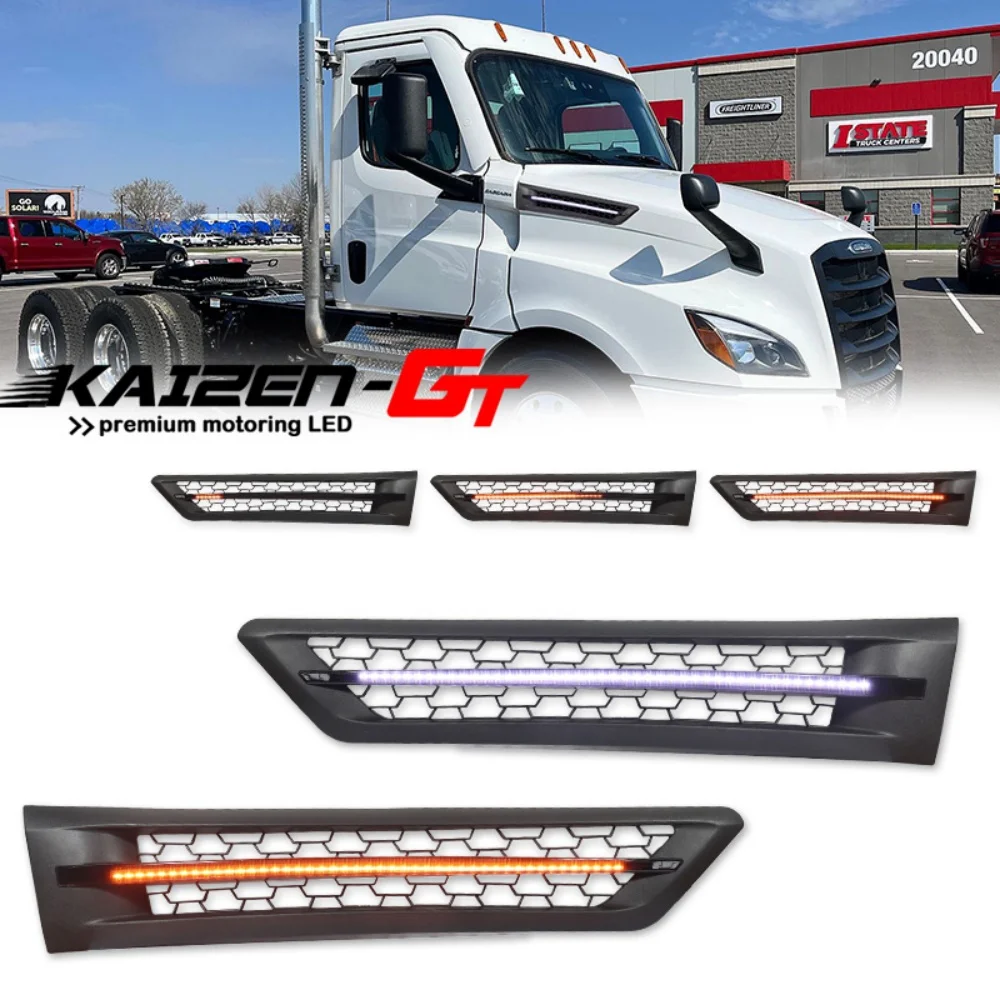 Светодиодный капот с переключателем, вентиляционная решетка, белый DRL и динамический янтарный указатель поворота для Freightliner Cascadia 2018-2025
Светодиодный капот с переключателем, вентиляционная решетка, белый DRL и динамический янтарный указатель поворота для Freightliner Cascadia 2018-2025