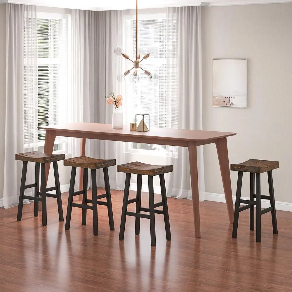 Bar Stools Set of 4, 29 Bar Height Saddle Stools, Bar Dining Chairs with Rubber Wood Frame amp Footrest, Backless Barstools for
Bar Stools Set of 4, 29 Bar Height Saddle Stools, Bar Dining Chairs with Rubber Wood Frame amp Footrest, Backless Barstools for