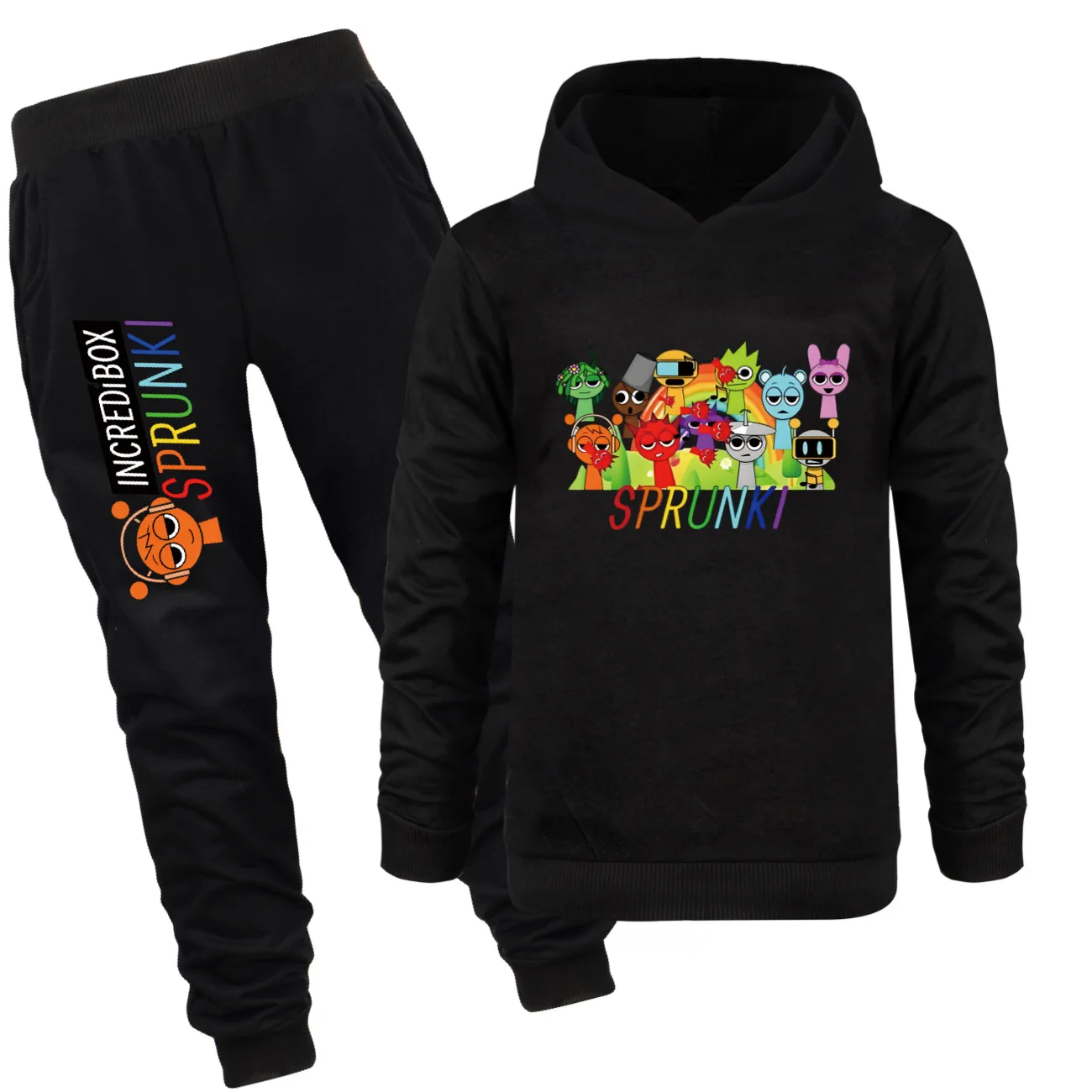 Sprunki Cartoon Costume Kids Long Sleeve Tracksuit Boys Game Incredibox Hooded Sweatshirt Jogging Pants 2pcs Set Girls Clothing
Sprunki Cartoon Costume Kids Long Sleeve Tracksuit Boys Game Incredibox Hooded Sweatshirt Jogging Pants 2pcs Set Girls Clothing