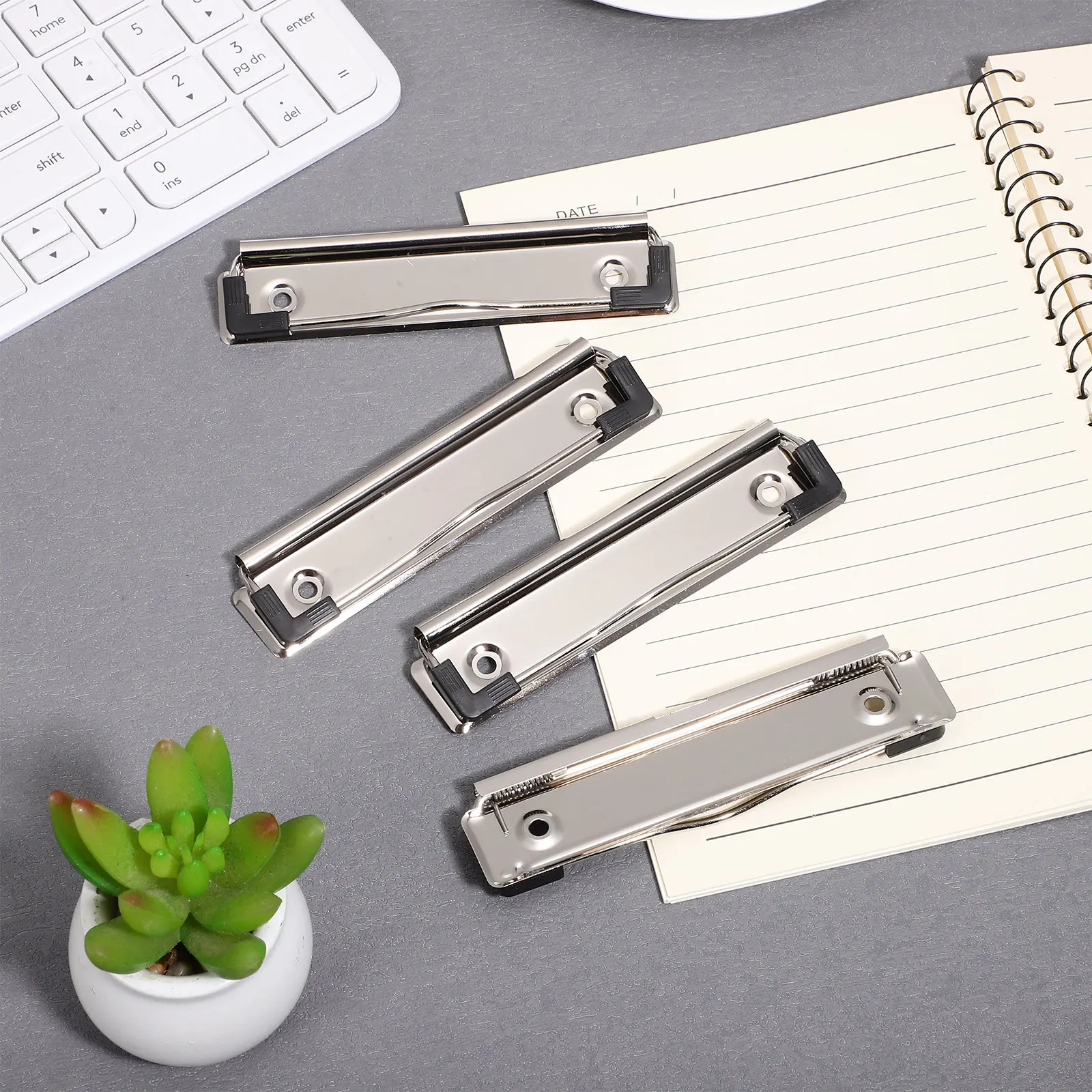 10Pcs Sturdy Mountable Clipboard Clips Metal File Clamps with Nail Fixing Non-Slip Rubber Edges for Offices Schools Restaurants
10Pcs Sturdy Mountable Clipboard Clips Metal File Clamps with Nail Fixing Non-Slip Rubber Edges for Offices Schools Restaurants