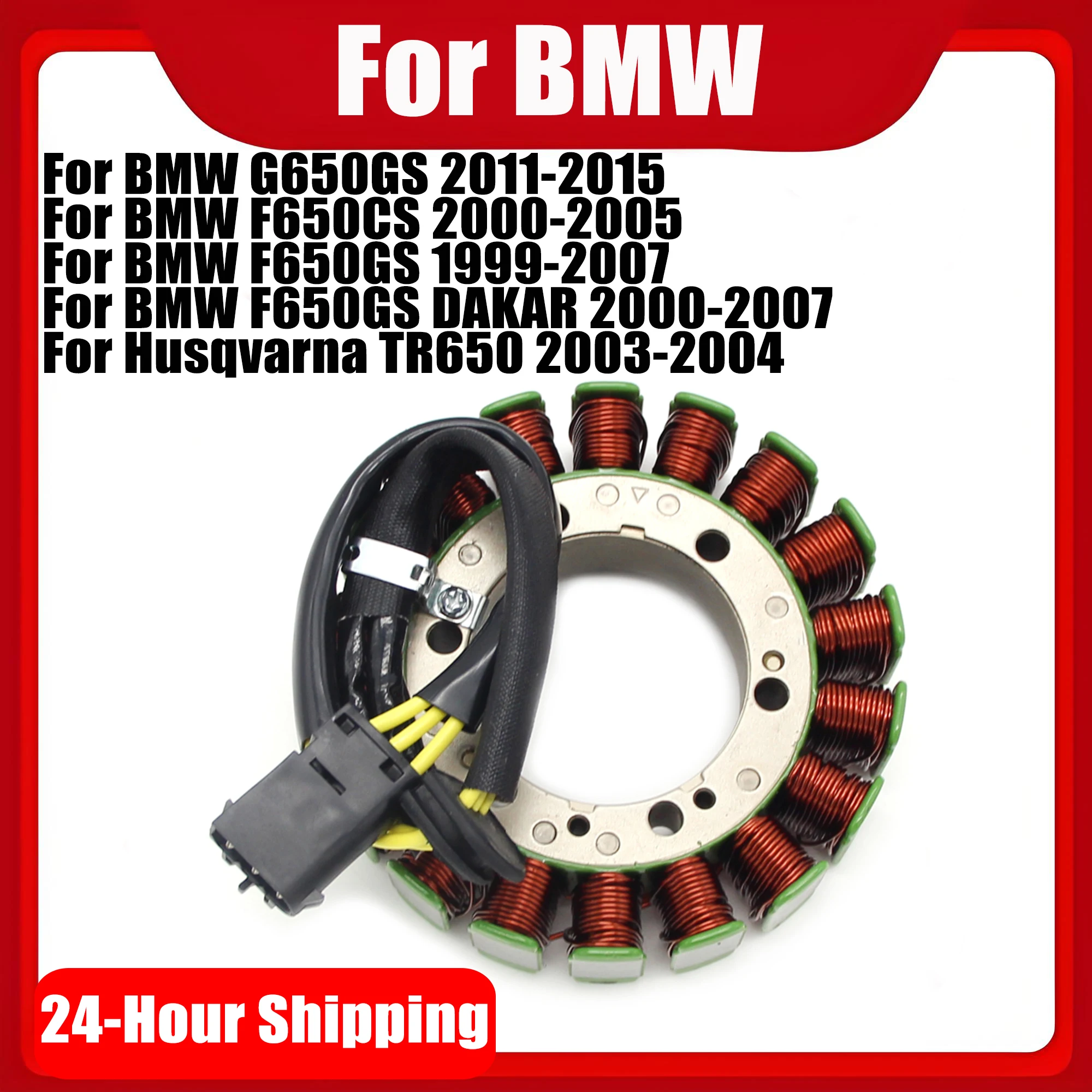Generator Magneto Stator Coil For BMW G650GS F650CS F650GS F650GS DAKAR 2000-2007 For Husqvarna TR650 2003-2004 Stator Coil
Generator Magneto Stator Coil For BMW G650GS F650CS F650GS F650GS DAKAR 2000-2007 For Husqvarna TR650 2003-2004 Stator Coil