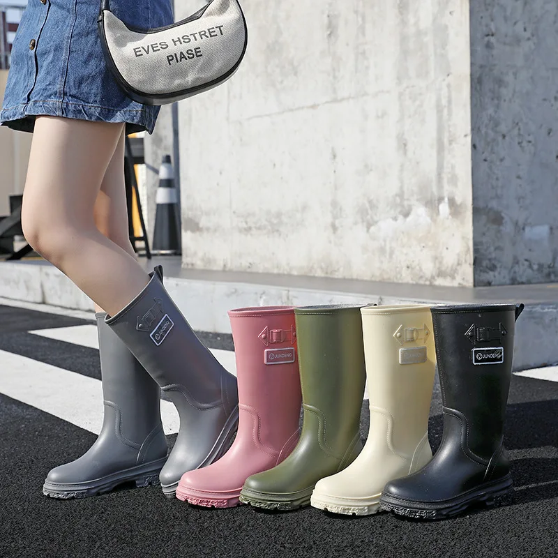 Fashionable Versatile High Heel Rain Boots Women's Long Tube Anti-Slip Large Size Rain Boots Spring Autumn EVA Polyester Fiber
Fashionable Versatile High Heel Rain Boots Women's Long Tube Anti-Slip Large Size Rain Boots Spring Autumn EVA Polyester Fiber