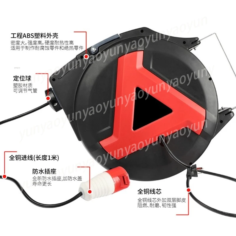 40M Heavy Duty Automatic Retractable Cord Reel Auto Rewind Power Cable Rewinder for Garage Use
40M Heavy Duty Automatic Retractable Cord Reel Auto Rewind Power Cable Rewinder for Garage Use