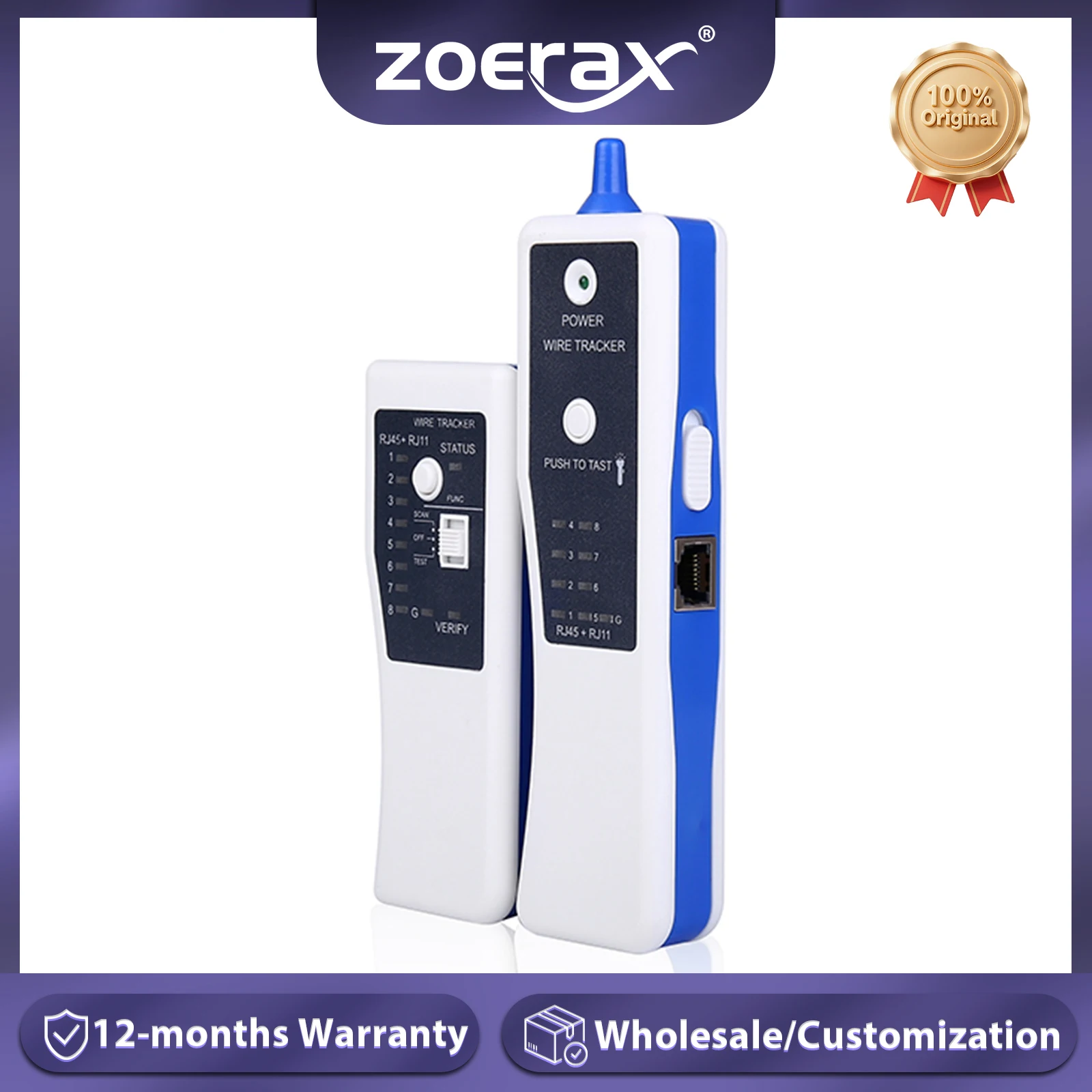 ZoeRax RJ11 RJ45 Cat5 Cat6 Telephone Wire Tracker Digital Signal Tracker Ethernet LAN Network Cable Tester Line Finder 
ZoeRax RJ11 RJ45 Cat5 Cat6 Telephone Wire Tracker Digital Signal Tracker Ethernet LAN Network Cable Tester Line Finder