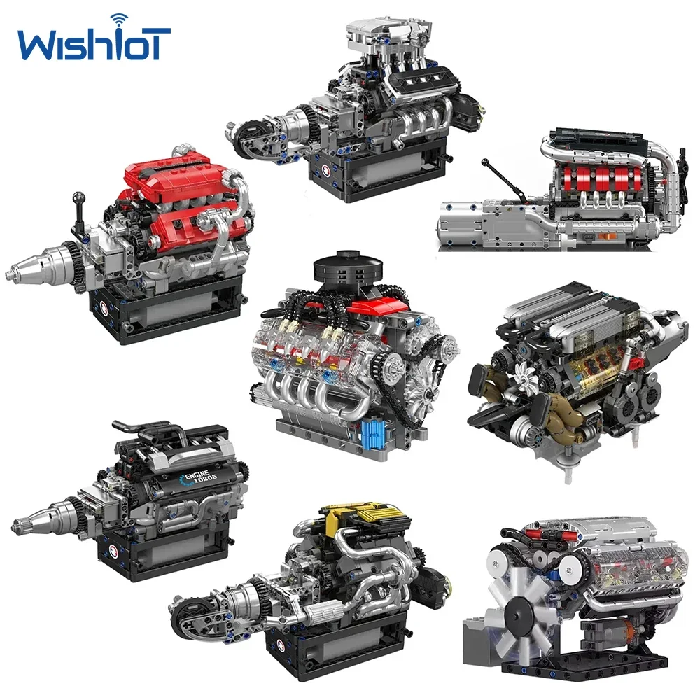 Mould King V8 V12 Engine Motorized Simulation Model Electrically Driven Building Blocks Technical Car Parts LSX454 10171 10088
Mould King V8 V12 Engine Motorized Simulation Model Electrically Driven Building Blocks Technical Car Parts LSX454 10171 10088
