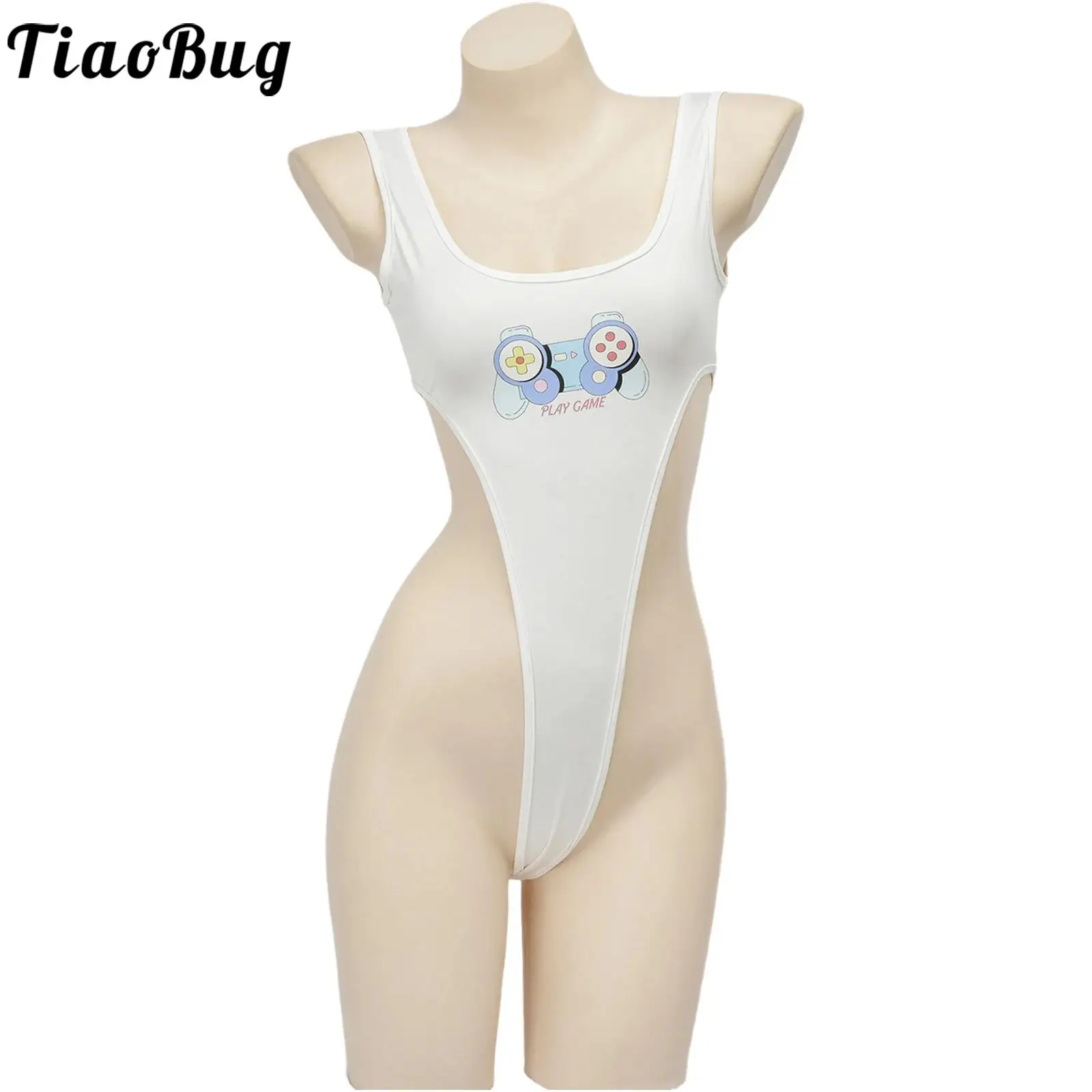 Women Anime Style Print Bodysuit Swimsuit Sissy One Piece High-cutting T-back Bathing Suit for Single Party Poolside Swimwear
Women Anime Style Print Bodysuit Swimsuit Sissy One Piece High-cutting T-back Bathing Suit for Single Party Poolside Swimwear