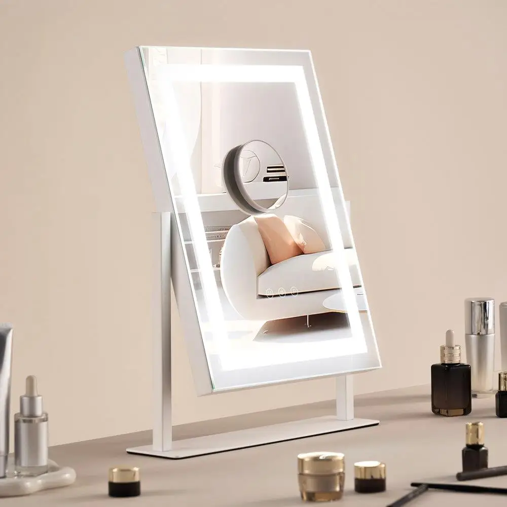 Lighted Makeup Mirror 3 Color Lights 5X Magnification Vanity Mirror Large Size 
Lighted Makeup Mirror 3 Color Lights 5X Magnification Vanity Mirror Large Size