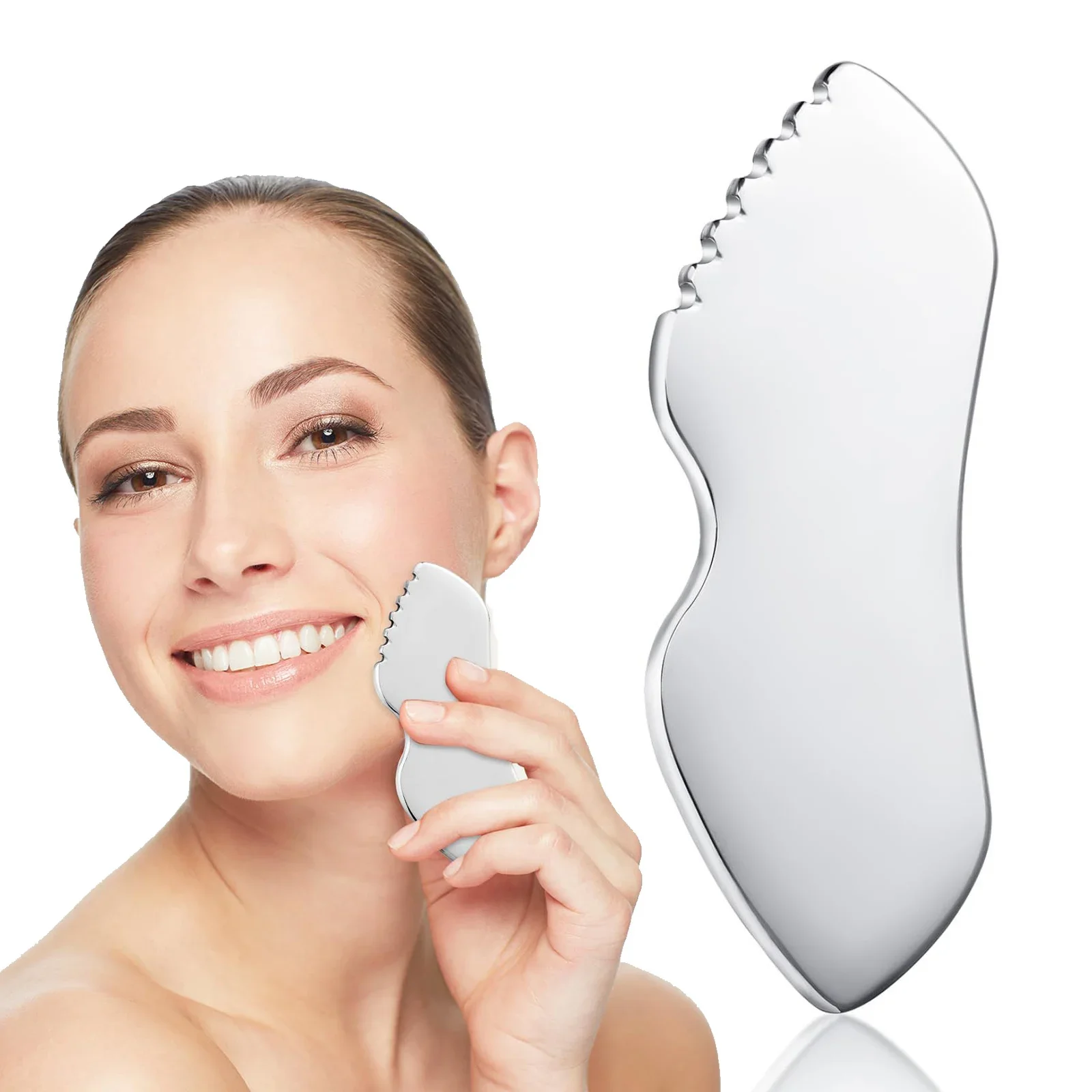 Stainless Steel Gua Sha Facial Tools Metal Detail Gua Sha Massager Face Guasha Face Sculpting Tool Facial Massage Skin Care Tool
Stainless Steel Gua Sha Facial Tools Metal Detail Gua Sha Massager Face Guasha Face Sculpting Tool Facial Massage Skin Care Tool