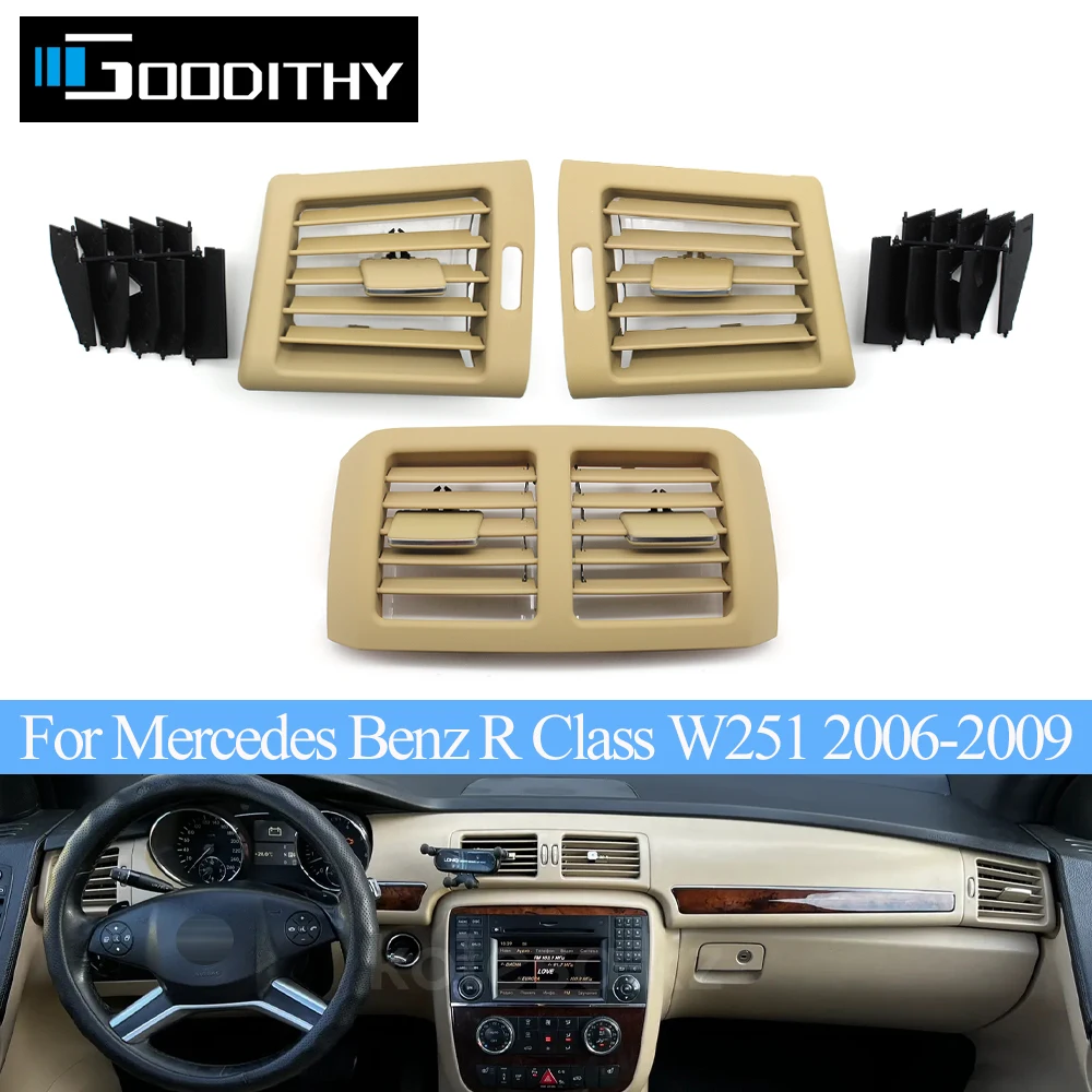 Car Left Right Central Rear Air Conditioner Grille AC Vent Panel Cover For Mercedes Benz W251 R300 R320 R350 R400 R500 2006-2009
Car Left Right Central Rear Air Conditioner Grille AC Vent Panel Cover For Mercedes Benz W251 R300 R320 R350 R400 R500 2006-2009
