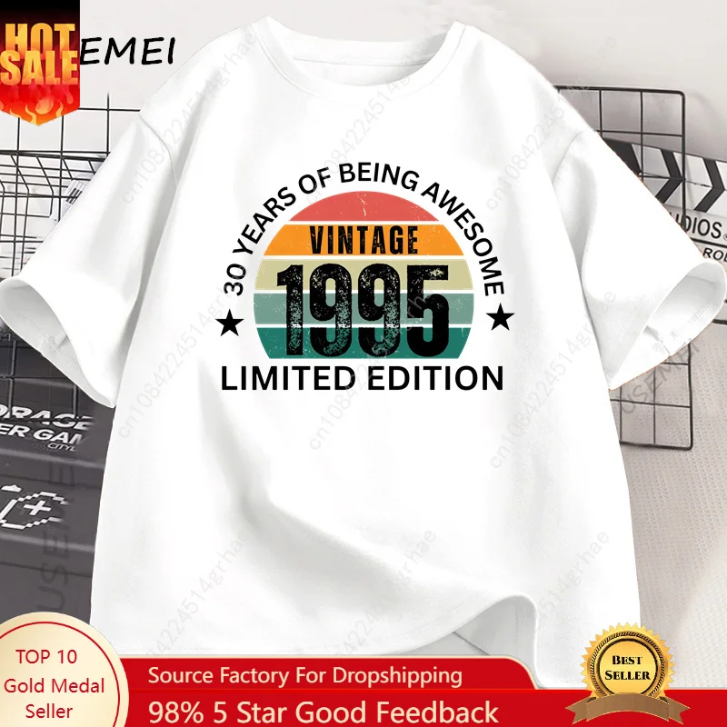 30th Birthday Gift Tshirt Made in 1995 Vintage Tee 30 Years Old Birthday T-shirt 1995 Birthday Gift for Men Women Clothes
30th Birthday Gift Tshirt Made in 1995 Vintage Tee 30 Years Old Birthday T-shirt 1995 Birthday Gift for Men Women Clothes