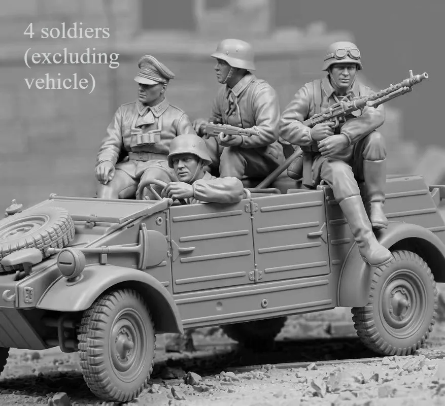 1/35 Scale Resin Figure Assembled Model Kit Hobby History Miniature Car Soldier 4 Unassembled and Unpainted Diorama Sculpture
1/35 Scale Resin Figure Assembled Model Kit Hobby History Miniature Car Soldier 4 Unassembled and Unpainted Diorama Sculpture