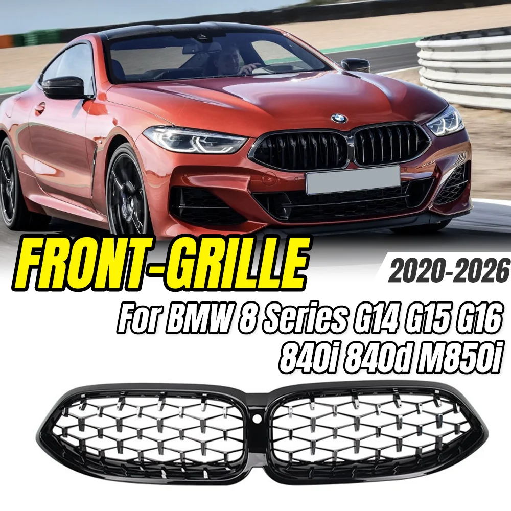 For BMW 8 Series G14 G15 G16 840i 840d M850i 2020-2026 Glossy Black Double Line Grille,Car Styling Upgrade Parts & Accessories.
For BMW 8 Series G14 G15 G16 840i 840d M850i 2020-2026 Glossy Black Double Line Grille,Car Styling Upgrade Parts & Accessories.