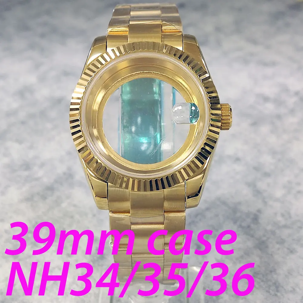 36/39mm Men's Watches Silver/Gold Steel Case Parts For Nh34 Nh35 Nh36 Movement NH35 Dial Sapphire Glass Watches Box
36/39mm Men's Watches Silver/Gold Steel Case Parts For Nh34 Nh35 Nh36 Movement NH35 Dial Sapphire Glass Watches Box